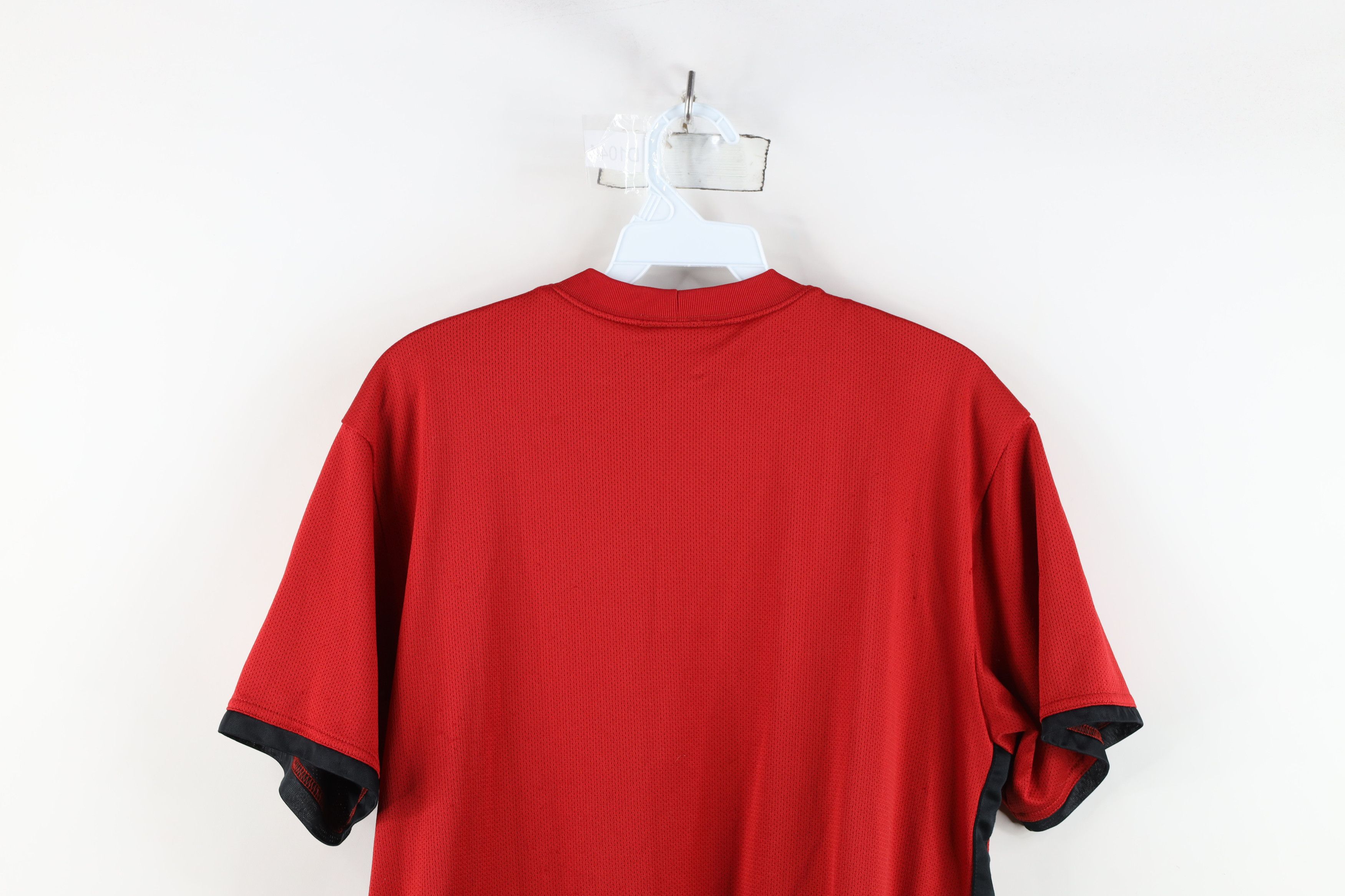 Nike × Vintage Vintage 90s Y2K Nike Mini Swoosh Spell Out Mesh T-Shirt Size US L / EU 52-54 / 3 - 12 Thumbnail