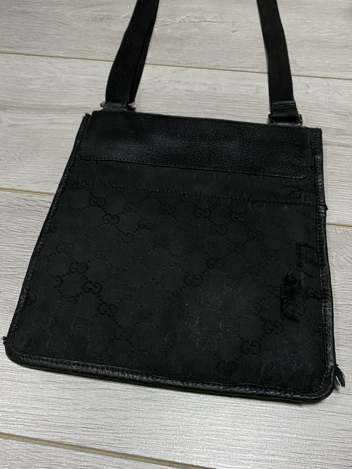 Gucci Gucci GG monogram canvas leather crossbody messenger bag Size ONE SIZE - 8 Thumbnail