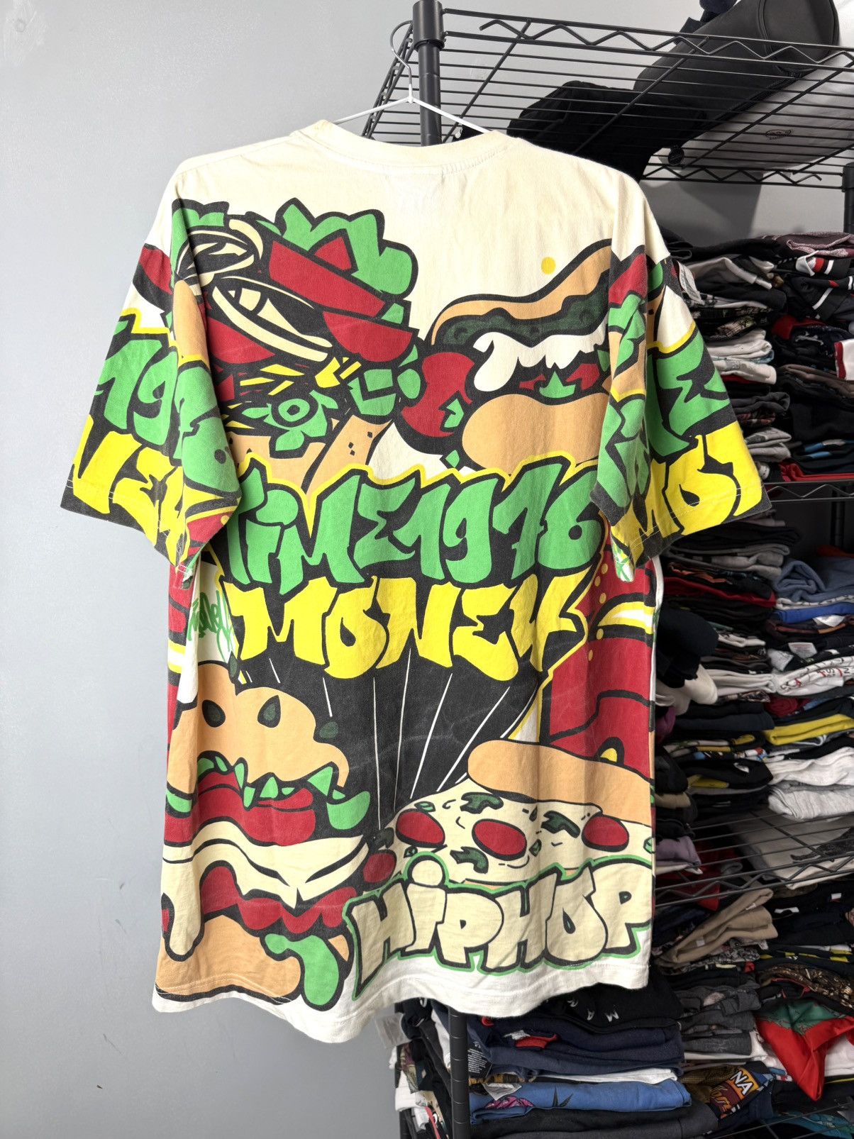 Rap Tees Rare! 1990’s Vintage Graffiti Rap Time Money T Shirt Size US L / EU 52-54 / 3 - 9 Thumbnail