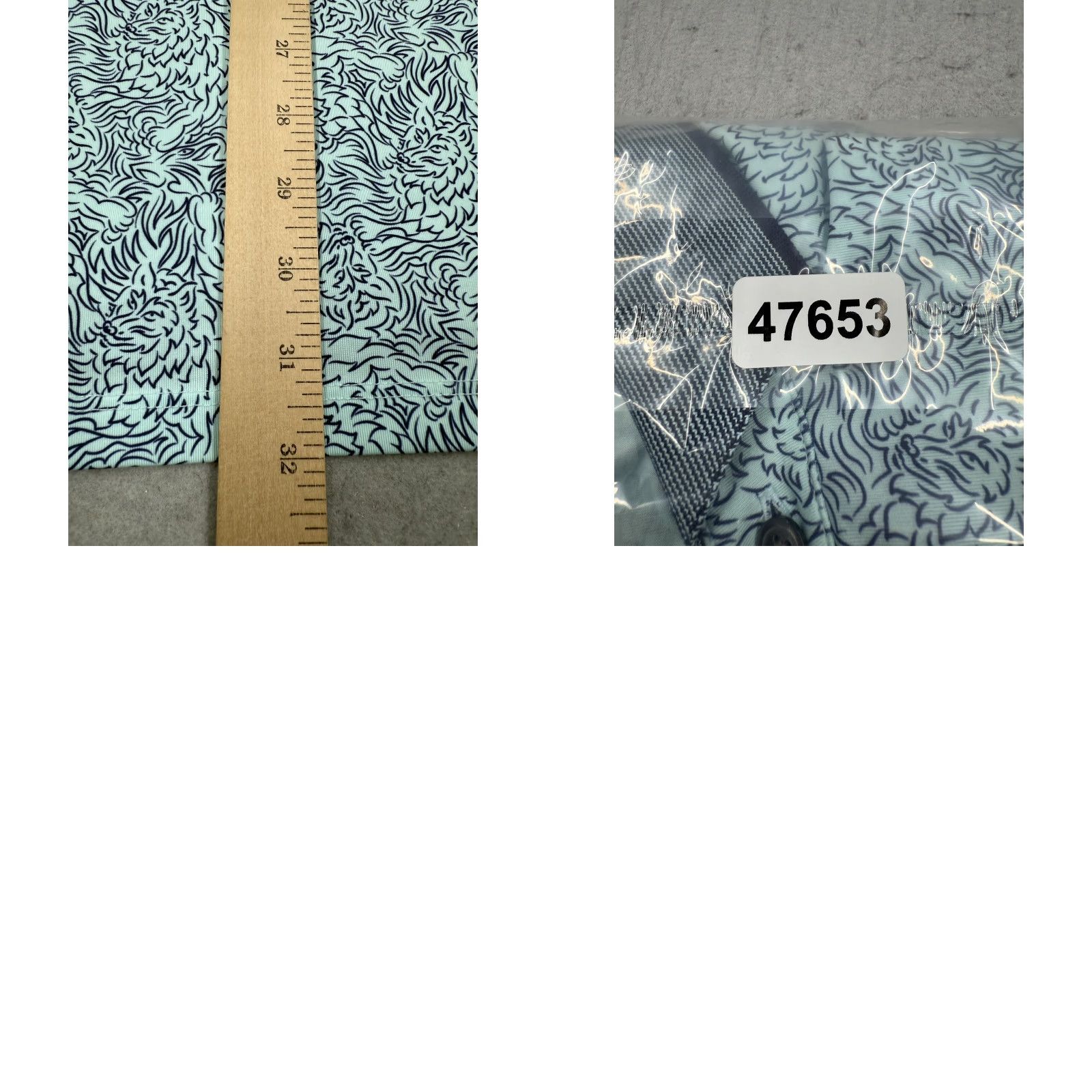 Vintage Greyson Polo Shirt Mens XL Blue Lion Pattern Performance Golf Stretch Polo Shirt XL Mens Blue Lion Pattern Greyson Size US XL / EU 56 / 4 - 8 Thumbnail