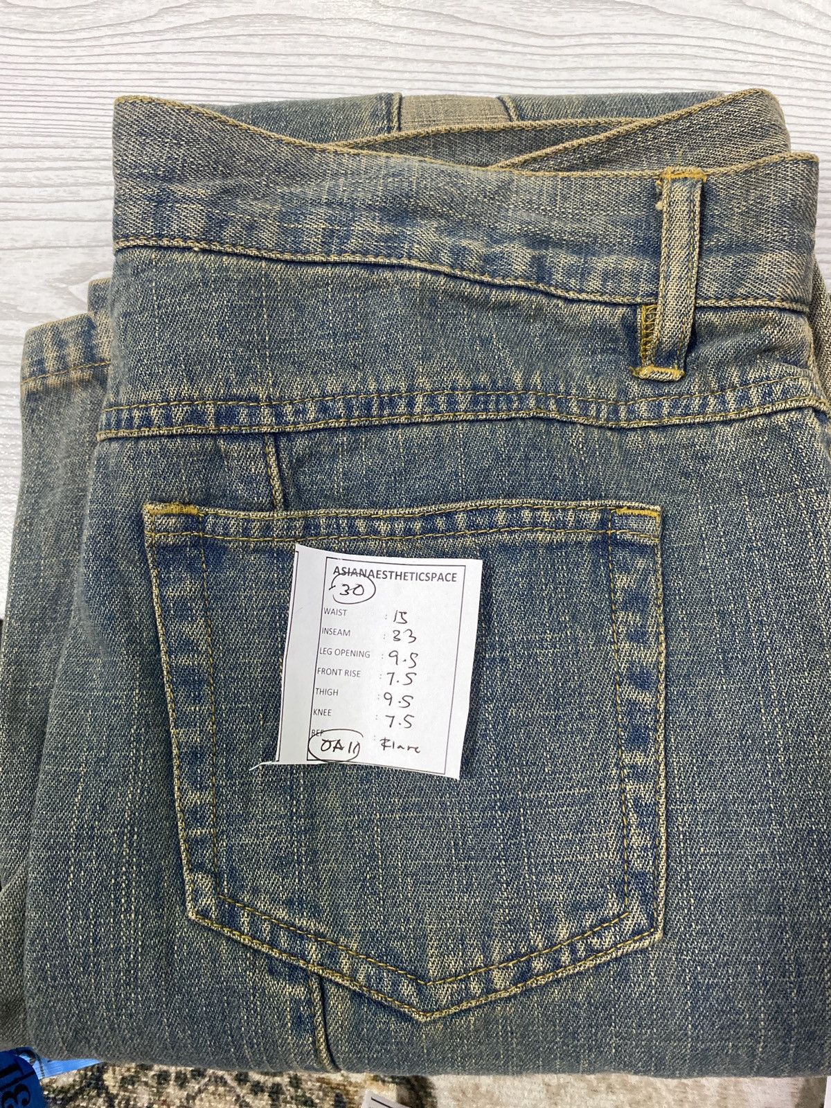 GOSTAR DE FUGA × Hysteric Glamour × If Six Was Nine Vintage 90s Flare Revolt Unisex Jean Retro Punk Mud Washed Size US 30 / EU 46 - 16 Thumbnail