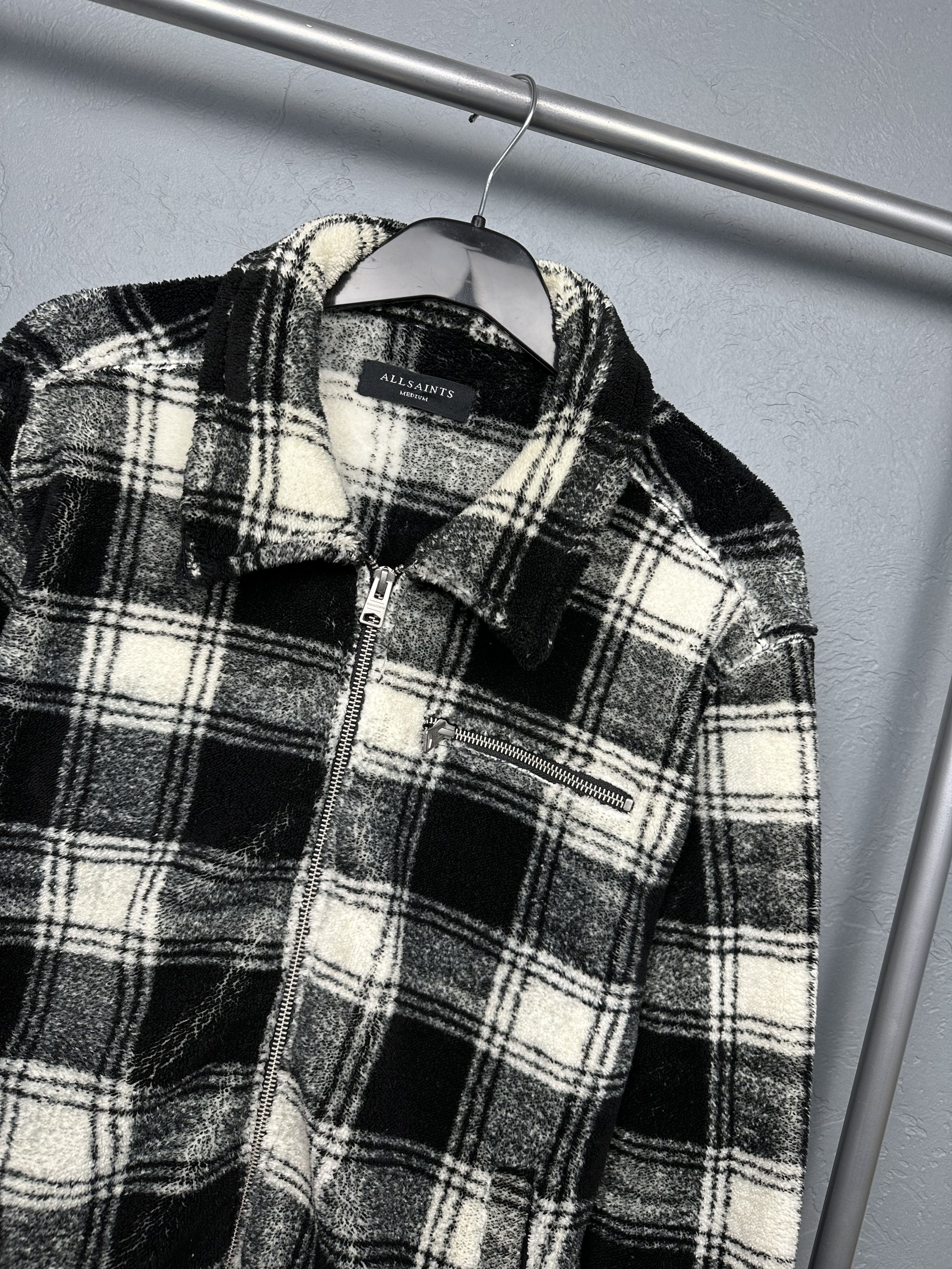 Allsaints Allsaints Mens Franco Teddy Fleece Jacket Size US M / EU 48-50 / 2 - 2 Thumbnail