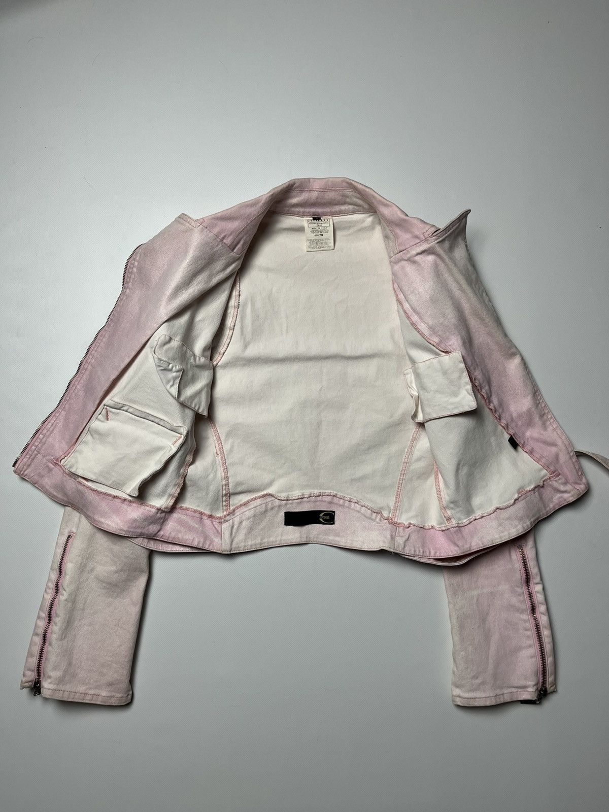 Just Cavalli Vintage Just Cavalli Pink Moto Jacket Size S / US 4 / IT 40 - 11 Thumbnail