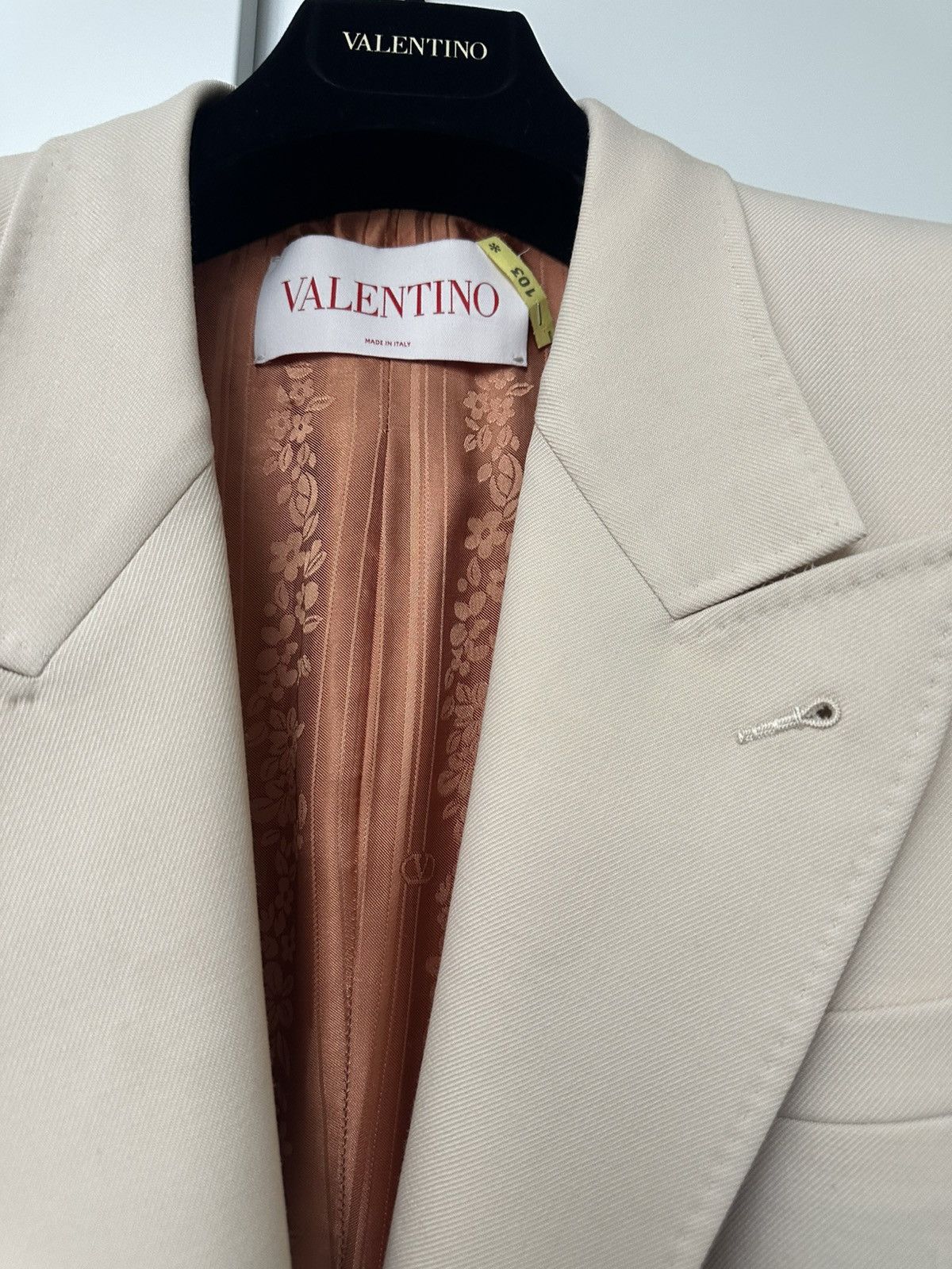 Valentino VALENTINO SINGLE-BREASTED WOOL GABARDINE JACKET Size 54L - 2 Thumbnail