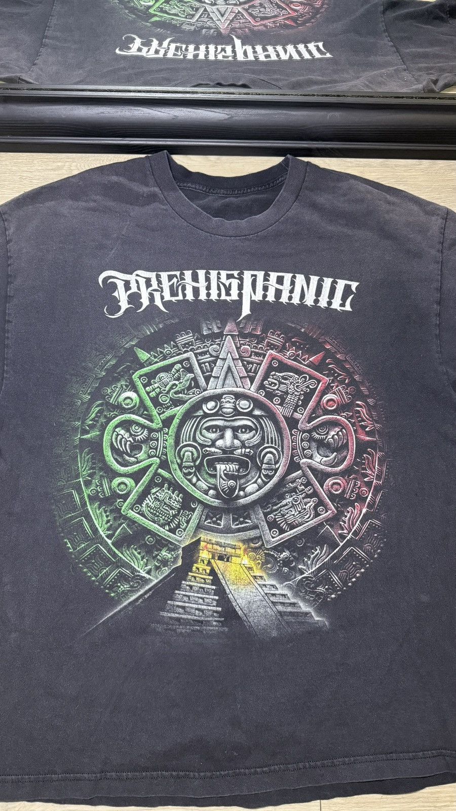 Affliction Y2K 2000s Aztec Calendar & Pyramid Prehispanic Style Shirt Size US L / EU 52-54 / 3 - 2 Thumbnail