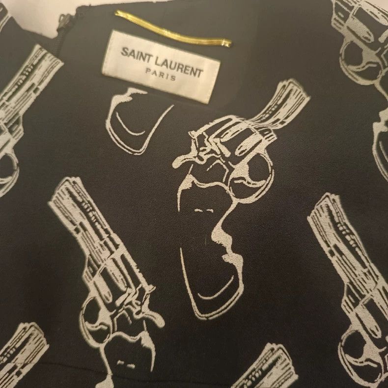 Saint Laurent Paris Saint Laurent Paris Pistol print skirt-2506 Size XS / US 0-2 / IT 36-38 - 2 Thumbnail