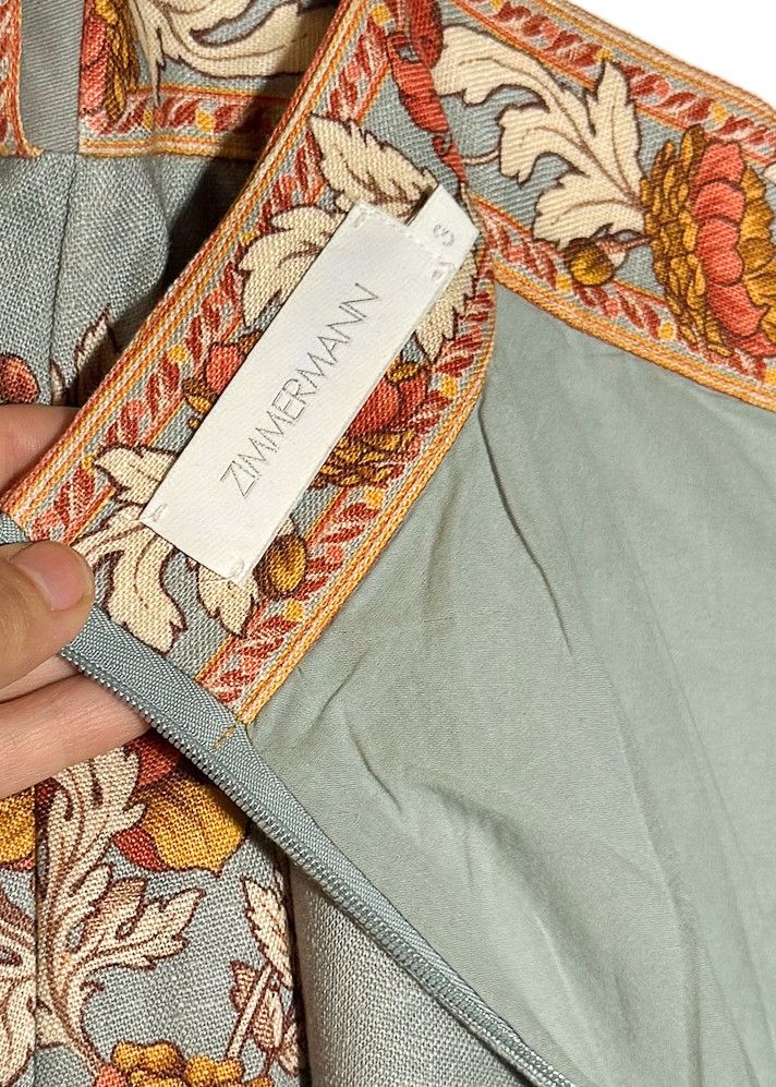 Zimmermann Zimmermann Grey Floral Belted Shorts - 3 Size 32" / US 10 / IT 46 - 10 Thumbnail