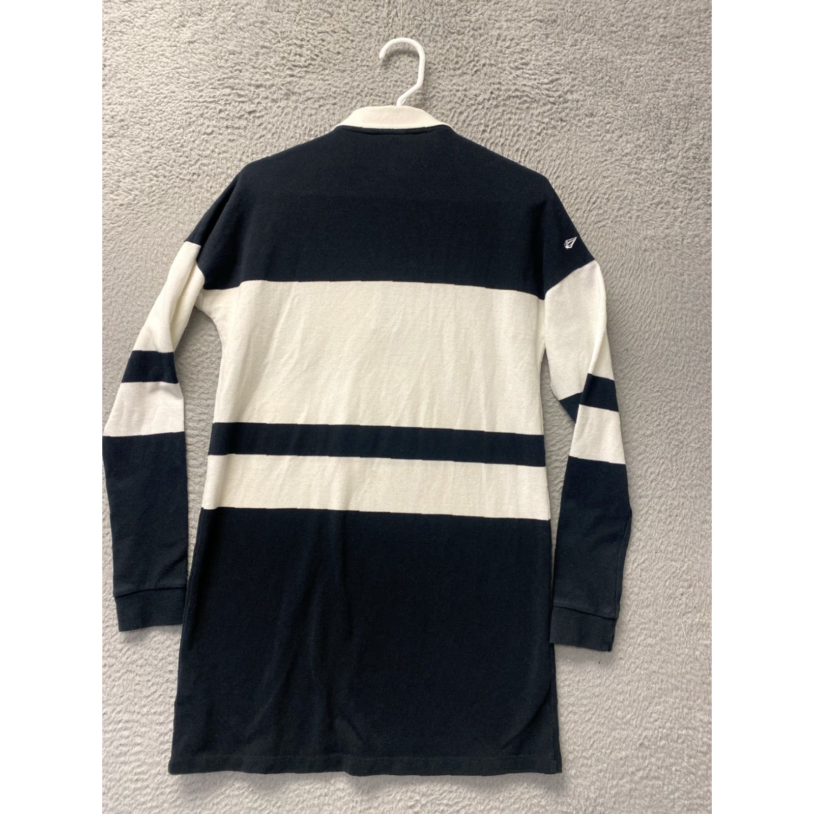 Volcom Volcom Women's Shirt Dress XS Long Sleeve Black White Striped Casual Spring Summer Size XS / US 0-2 / IT 36-38 - 7 Thumbnail