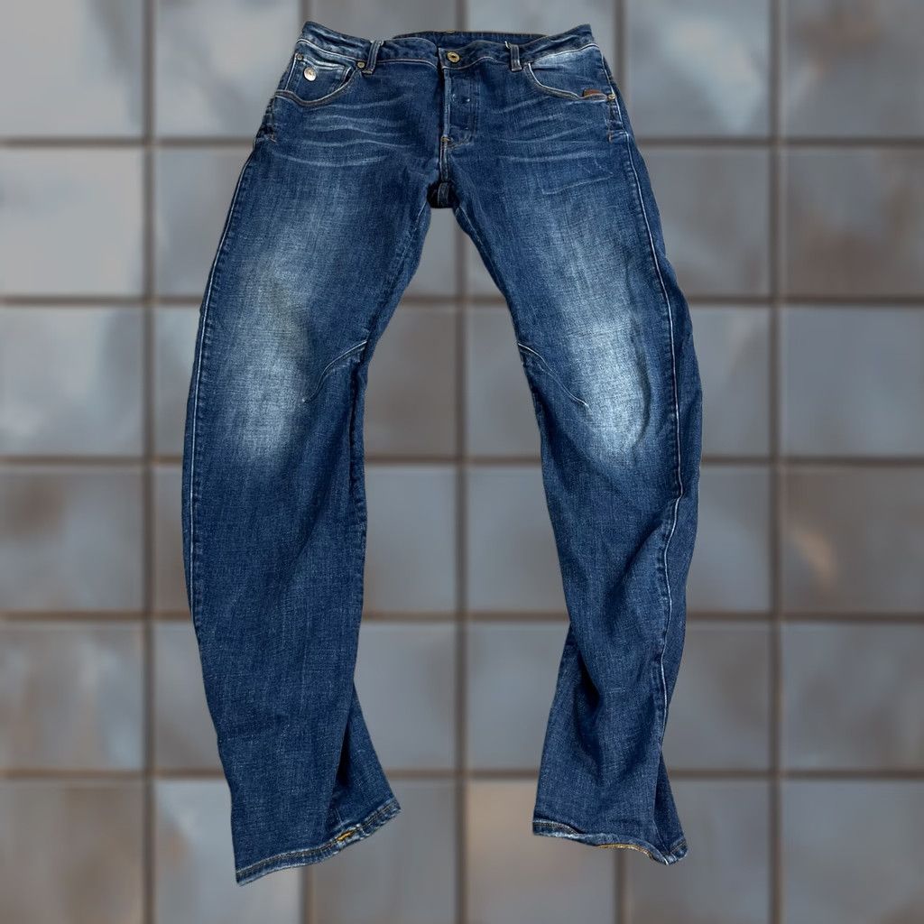 G-Star G-Star Arc Jeans Slim Tapered ARC Fit 31 32 Medium Wash Blue Stretch Denim Men Jeans Ordinary 5-Pocket Design Regular} Size US 31 - 1 Thumbnail