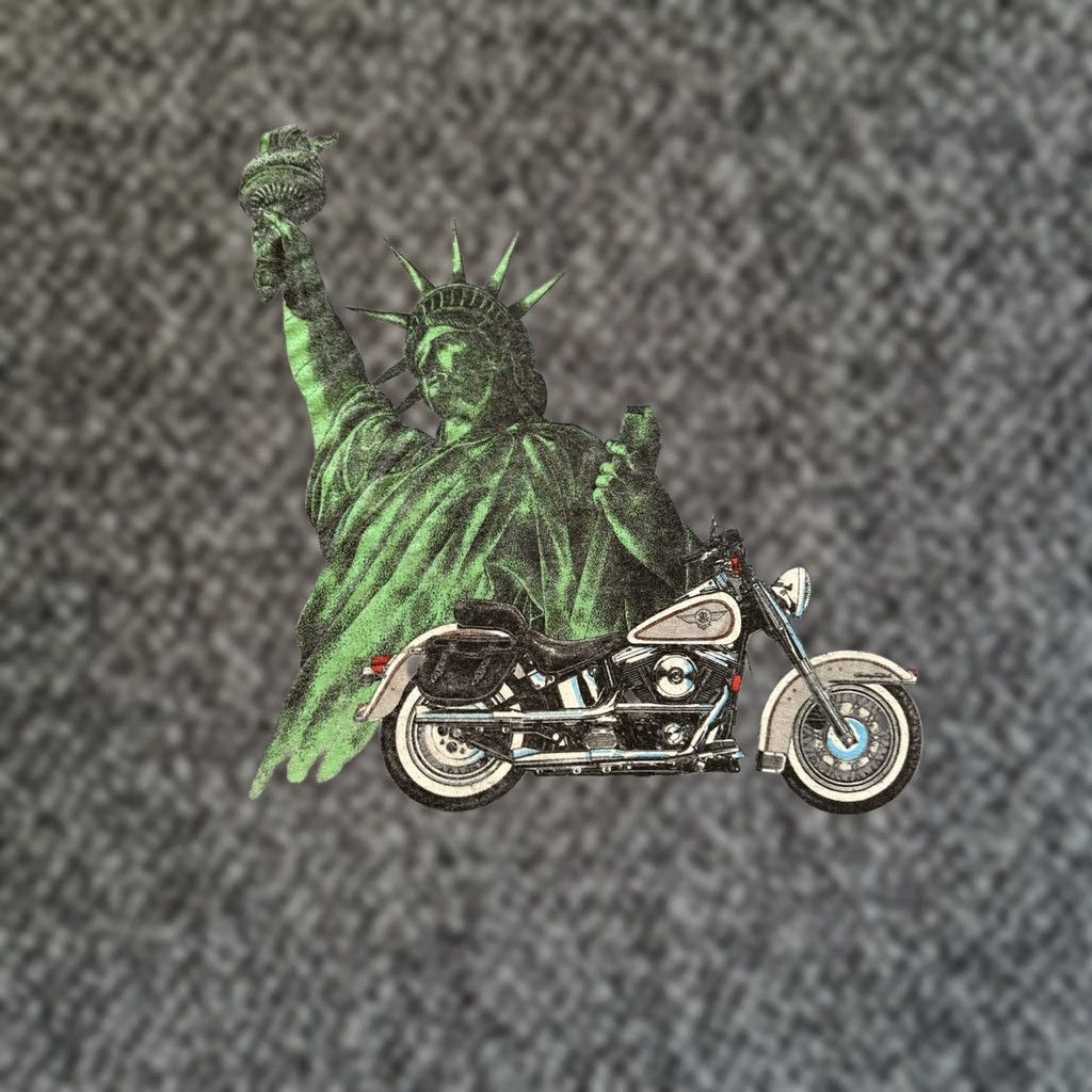 Harley Davidson VINTAGE Harley-Davidson 90s American Heritage T Shirt XL Gray Long Sleeve Flames Graphic Print Men Size US XL / EU 56 / 4 - 1 Thumbnail