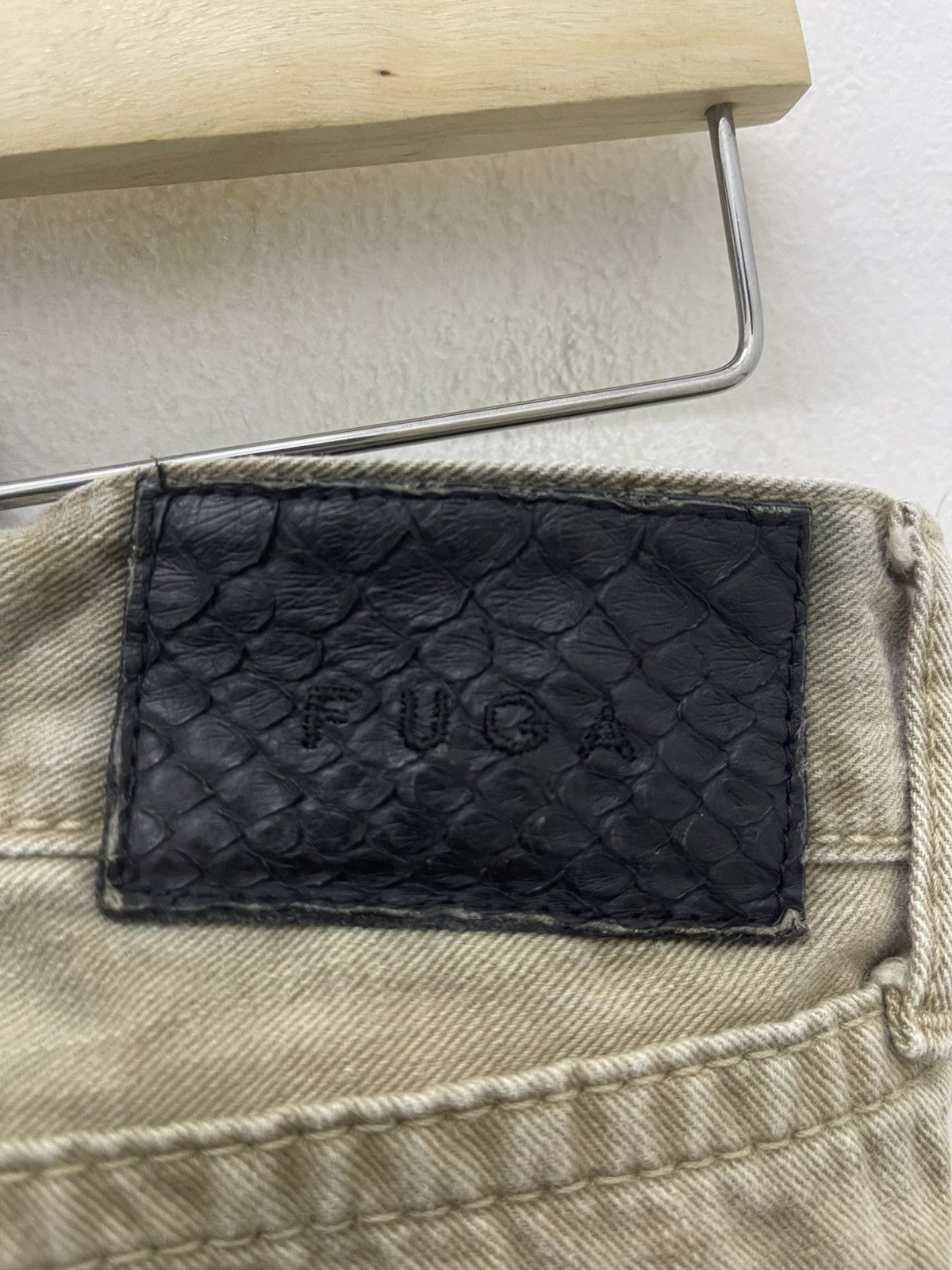 GOSTAR DE FUGA Rare Vintage FUGA Claw Mark Brown Coated Flare Denim Jeans Size US 31 - 14 Thumbnail