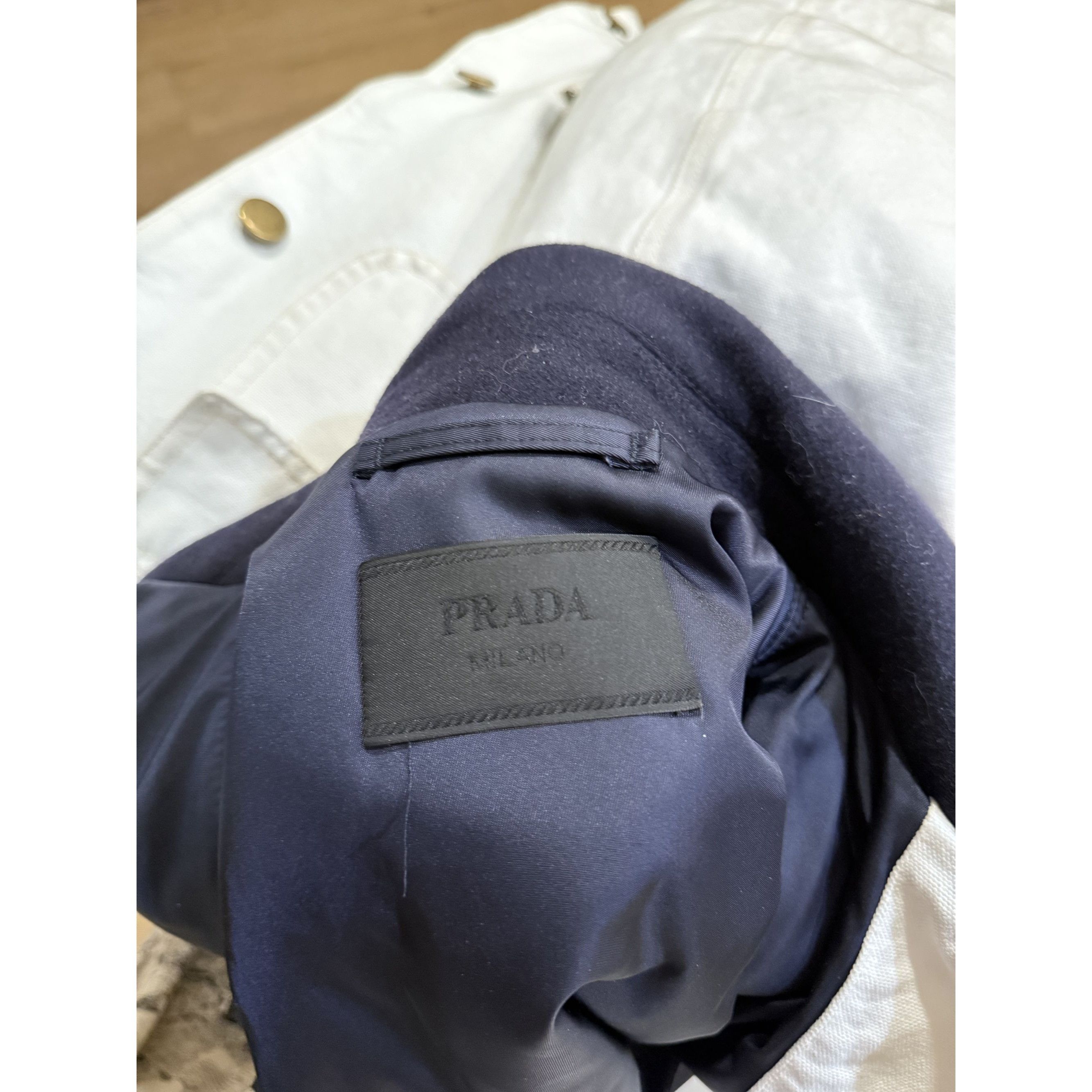 Prada Prada Make Old models Dirty White Cotton Workwear Jacket Wit Size XS / US 0-2 / IT 36-38 - 9 Thumbnail