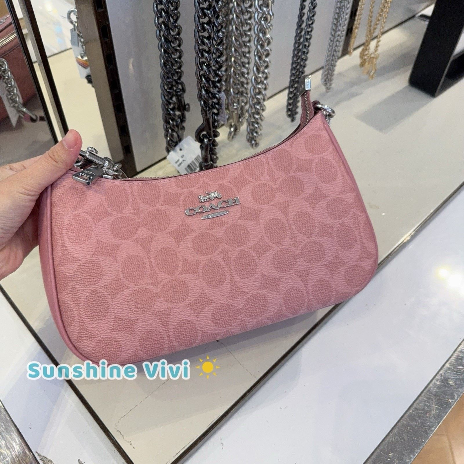 Coach NWT COACH Teri shoulder bag CV933 dusty Pink (New Color) Size ONE SIZE - 6 Thumbnail