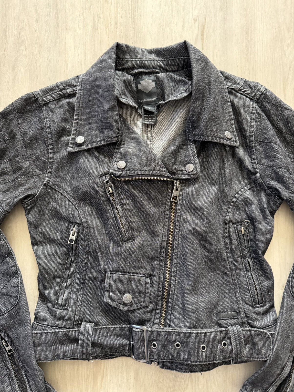 Harley Davidson Harley Davidson Denim Moto Fitted Full Zip Sz S Size S / US 4 / IT 40 - 2 Thumbnail