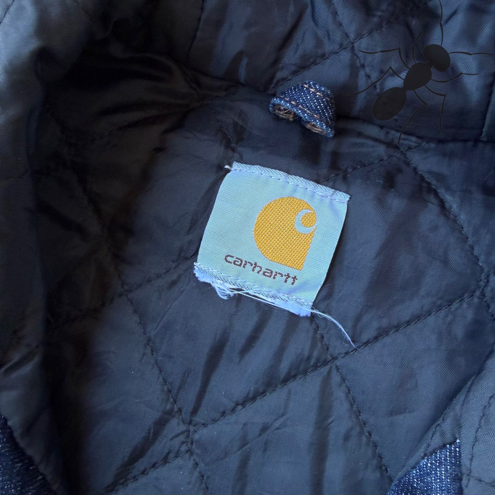 Carhartt × Vintage Carhartt dark blue denim hooded work wear jacket Size US L / EU 52-54 / 3 - 5 Thumbnail