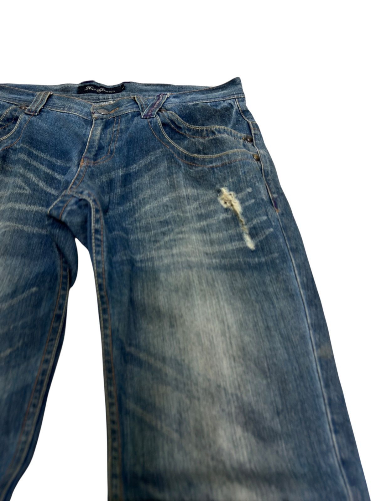 Hysteric Glamour FLARE ROOT THREE CLAW MARK DISTRESSED DOUBLE POCKET DENIM Size US 32 / EU 48 - 5 Thumbnail