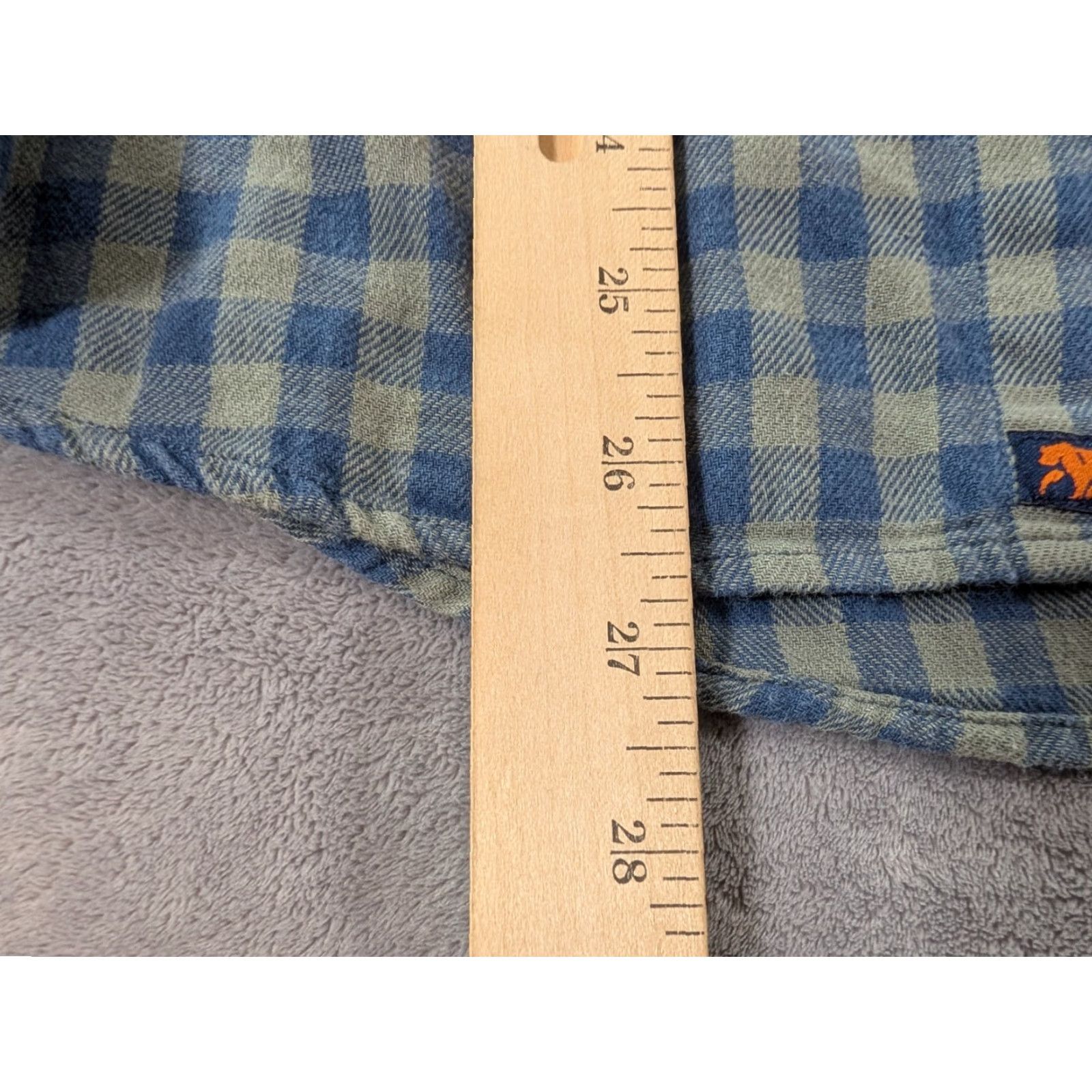 J Brand Normal Brand Button-Up Shirt Men's Medium Blue Plaid Solid-Color Pocket Long Sleeve Flannel Shirt Size US M / EU 48-50 / 2 - 7 Thumbnail
