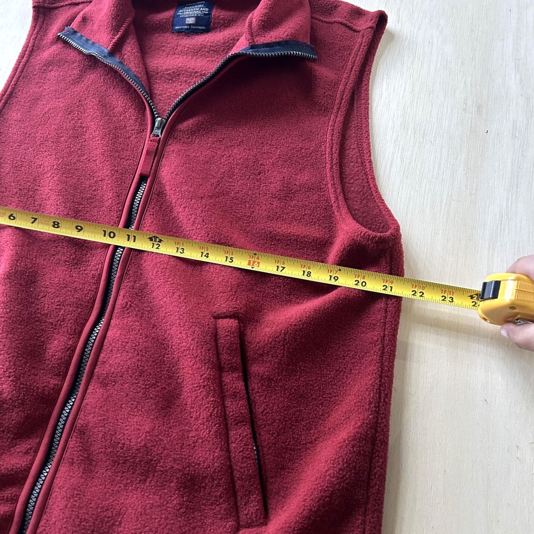 Faded Glory Faded Glory Mens Vest - Red Fleece Casual Hiking Size US L / EU 52-54 / 3 - 4 Thumbnail