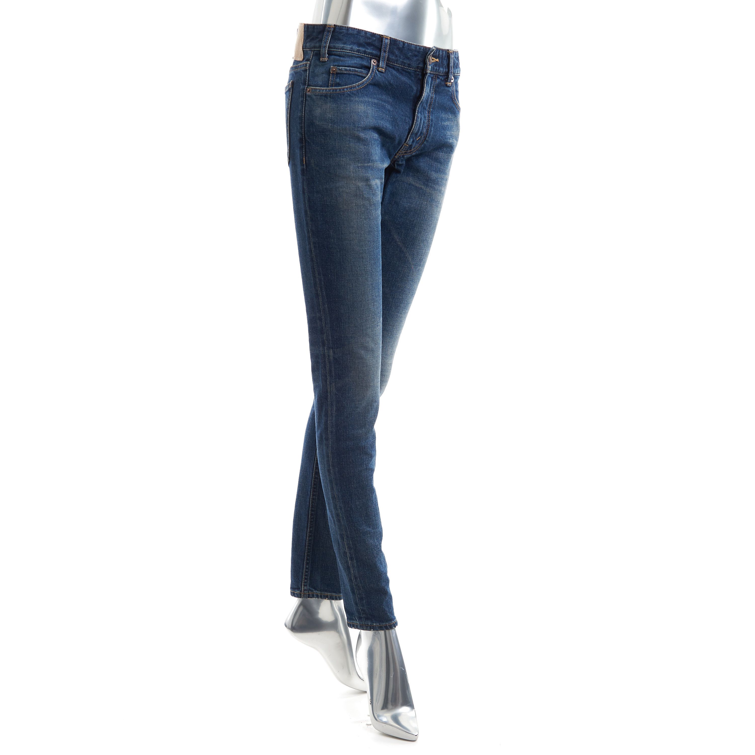Celine Skinny Jeans In Dark Union Wash Denim Size 27" / US 4 / IT 40 - 6 Thumbnail