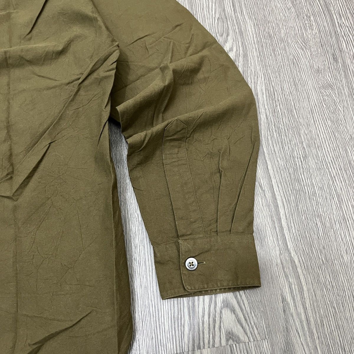 Margaret Howell MHL Open Colar Shirt Army Green Amekaji Style Japanese Size US M / EU 48-50 / 2 - 6 Thumbnail