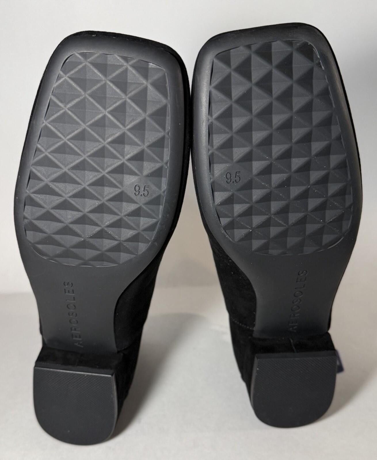 Other AEROSOLES Nancilee Chelsea Boot Kid Suede Leather Black 9.5M Size US 9.5 / IT 39.5 - 6 Thumbnail