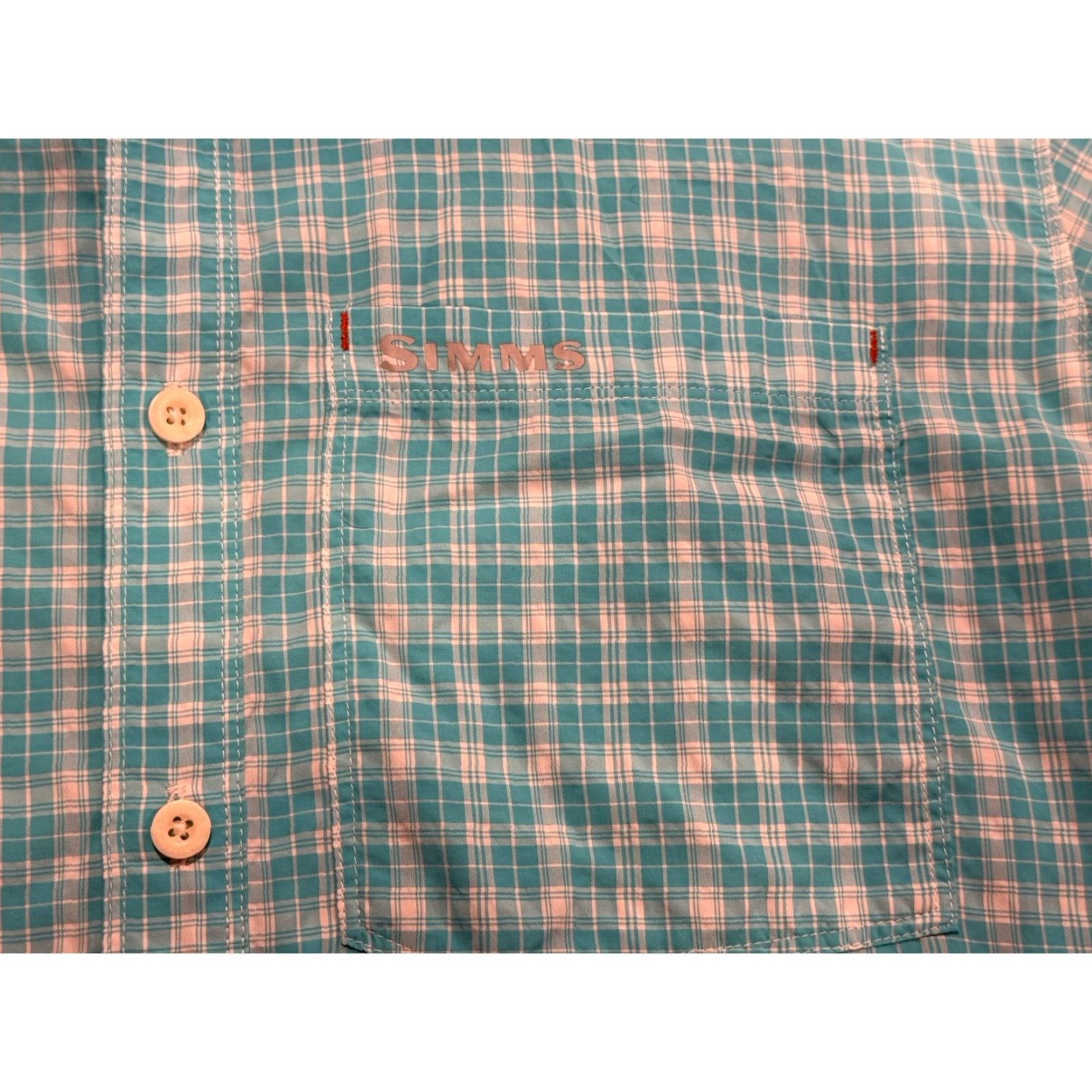 Vintage Simms Shirt Mens Large Blue Lightweight Button Up Plaid Hiking Outdoor Fishing Size US L / EU 52-54 / 3 - 4 Thumbnail