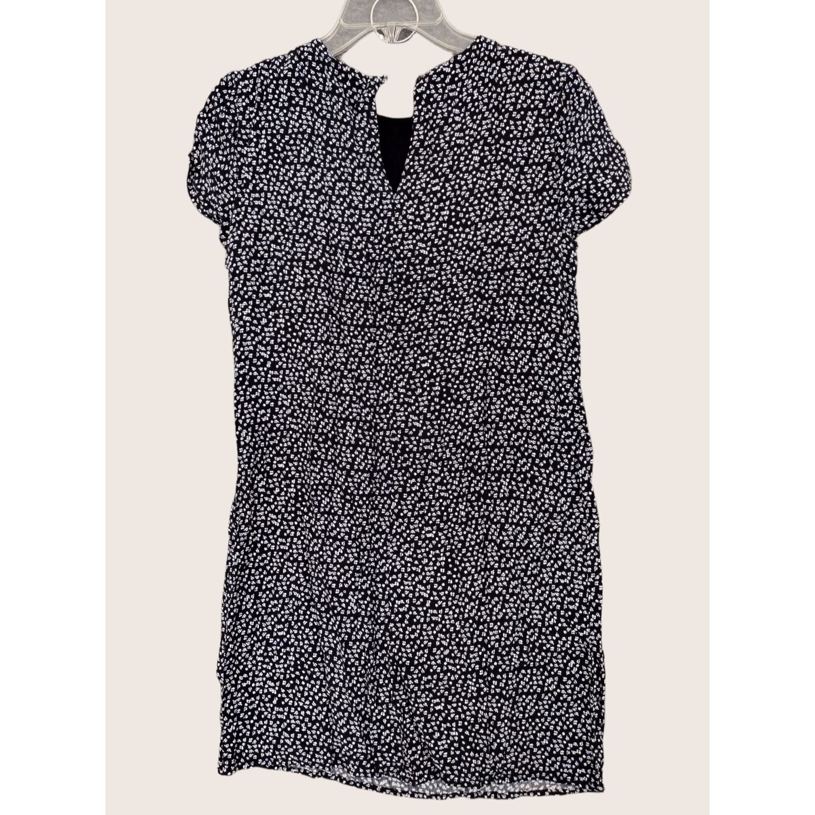 Vintage MNG Collection Women's Dress XS Flower Dot Black/White Midi Casual Dress Size XS / US 0-2 / IT 36-38 - 1 Thumbnail