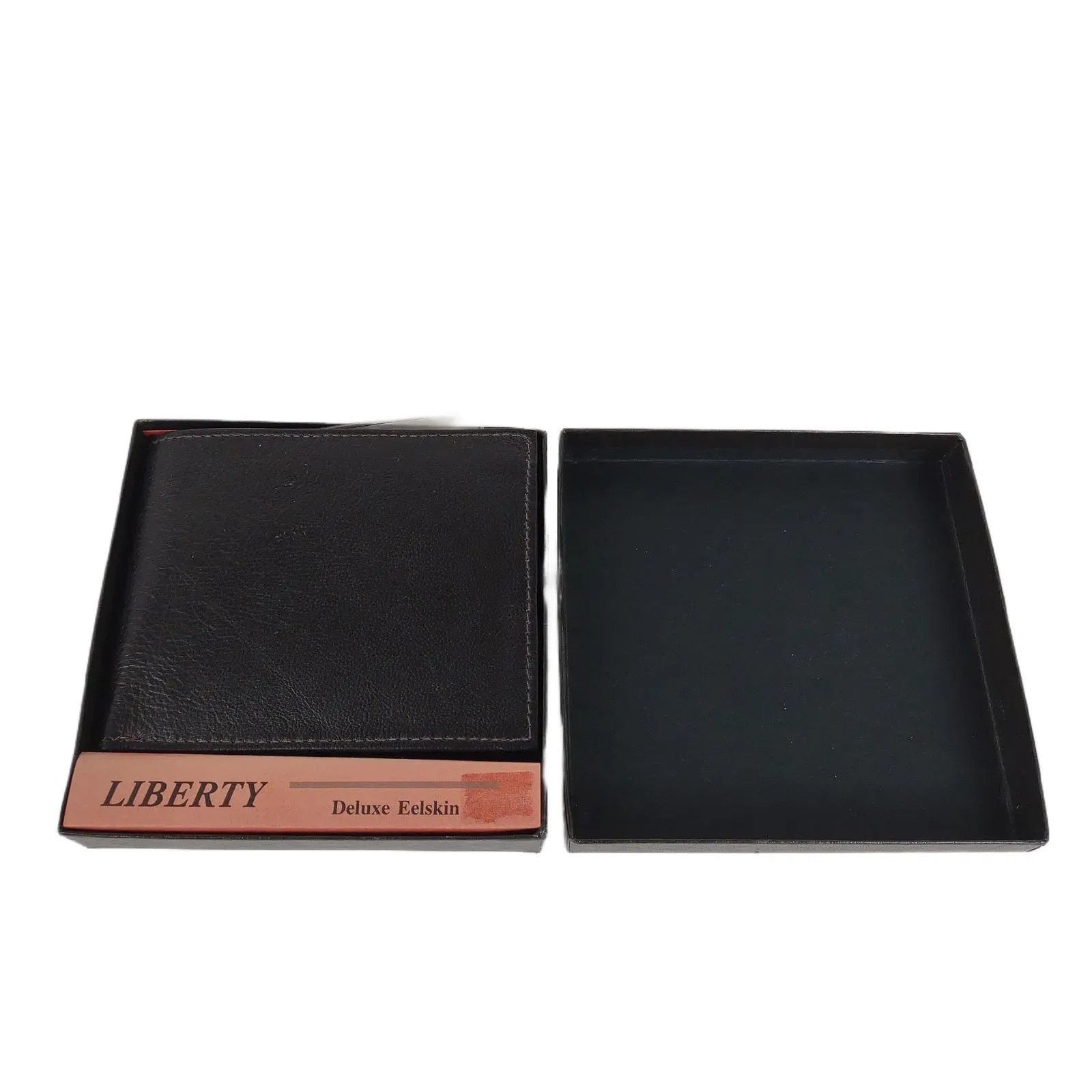 Liberty Liberty Eelskin Genuine Leather Men's Bi-Fold Black Wallet Size ONE SIZE - 1 Thumbnail