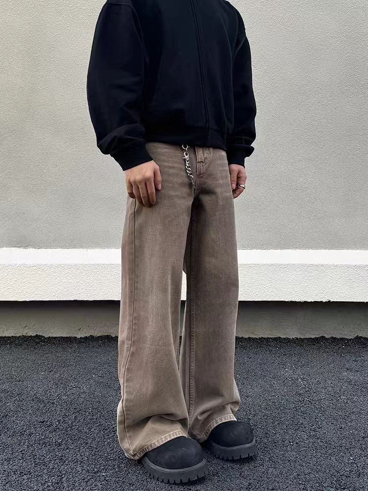Japanese Brand × Vintage Street Vintage Washed Loose Micro Flare Brown Jeans Size US 30 / EU 46 - 2 Thumbnail