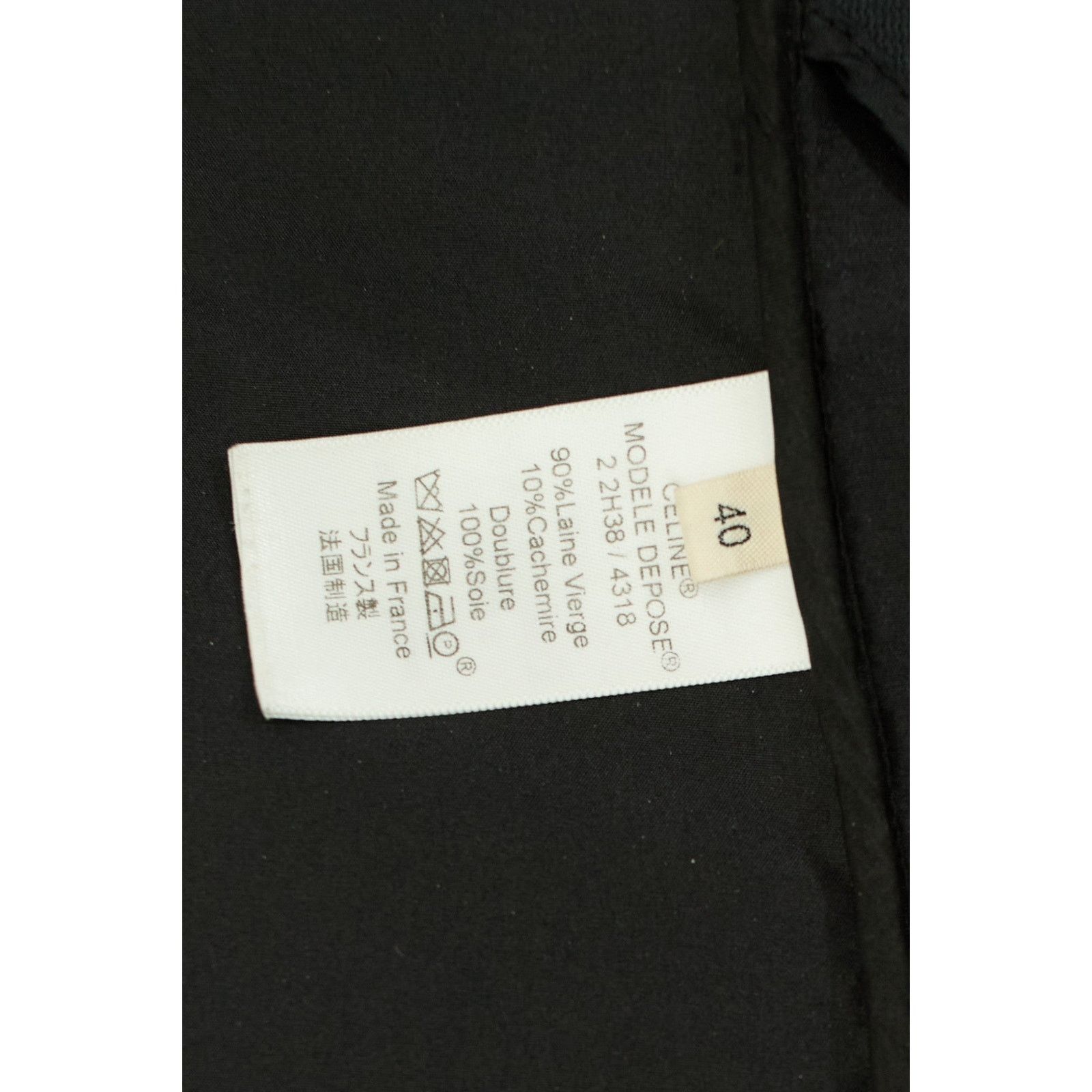 Celine by Phoebe Philo F/W 2012 Black Wool Belted Skirt Size 27" / US 4 / IT 40 - 4 Thumbnail
