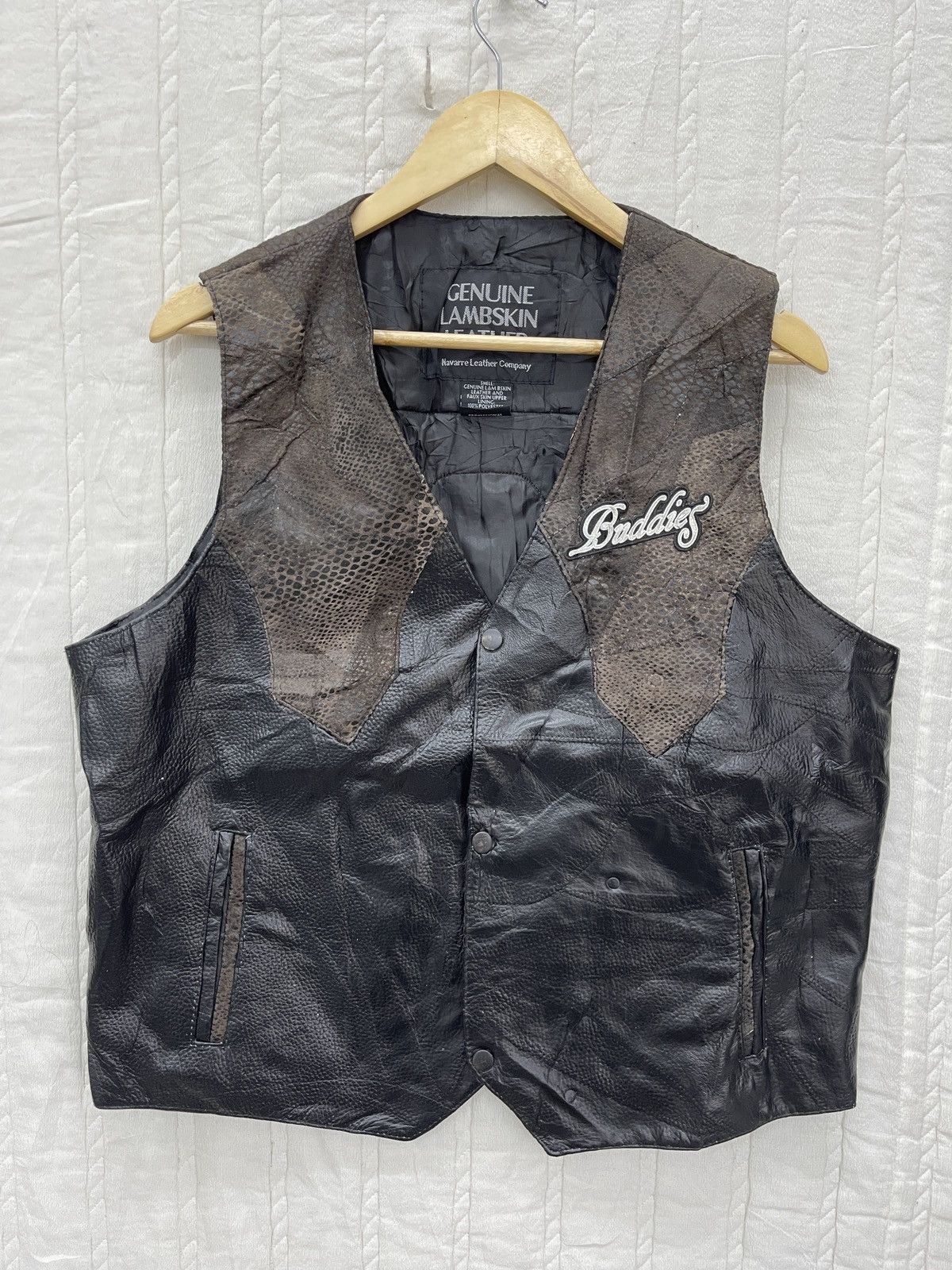 Japanese Brand ARCHIVE💥KANAGAWA BUDDIES HD RIDER CLUB LEATHER VEST JACKET Size US L / EU 52-54 / 3 - 4 Thumbnail