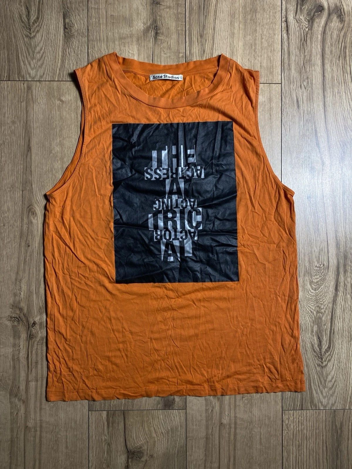 Acne Studios Acne Studios Shirt Men S Orange Black Graphic Print Size US S / EU 44-46 / 1 - 1 Thumbnail