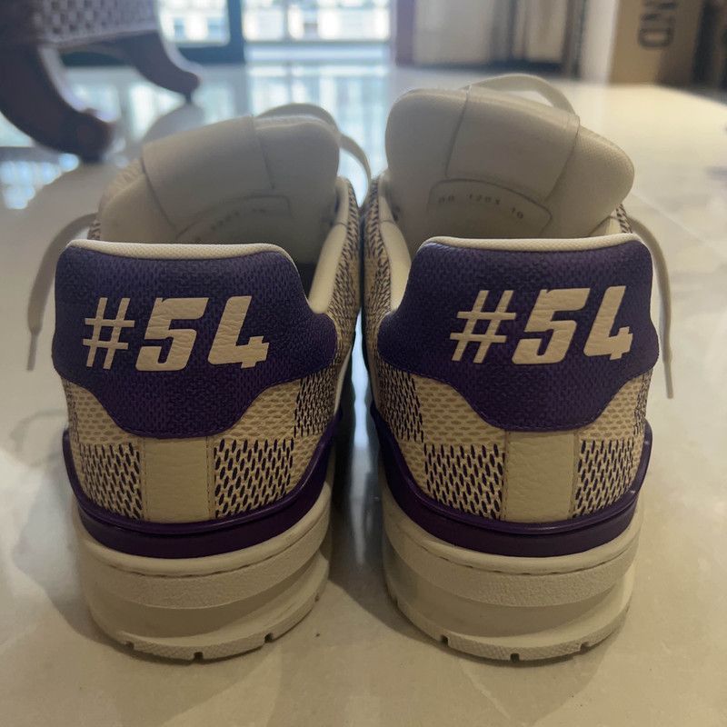 Louis Vuitton Louis Vuitton Trainer Purple Leather Low-Top Sneakers -2508 Size US 10.5 / EU 43-44 - 3 Thumbnail