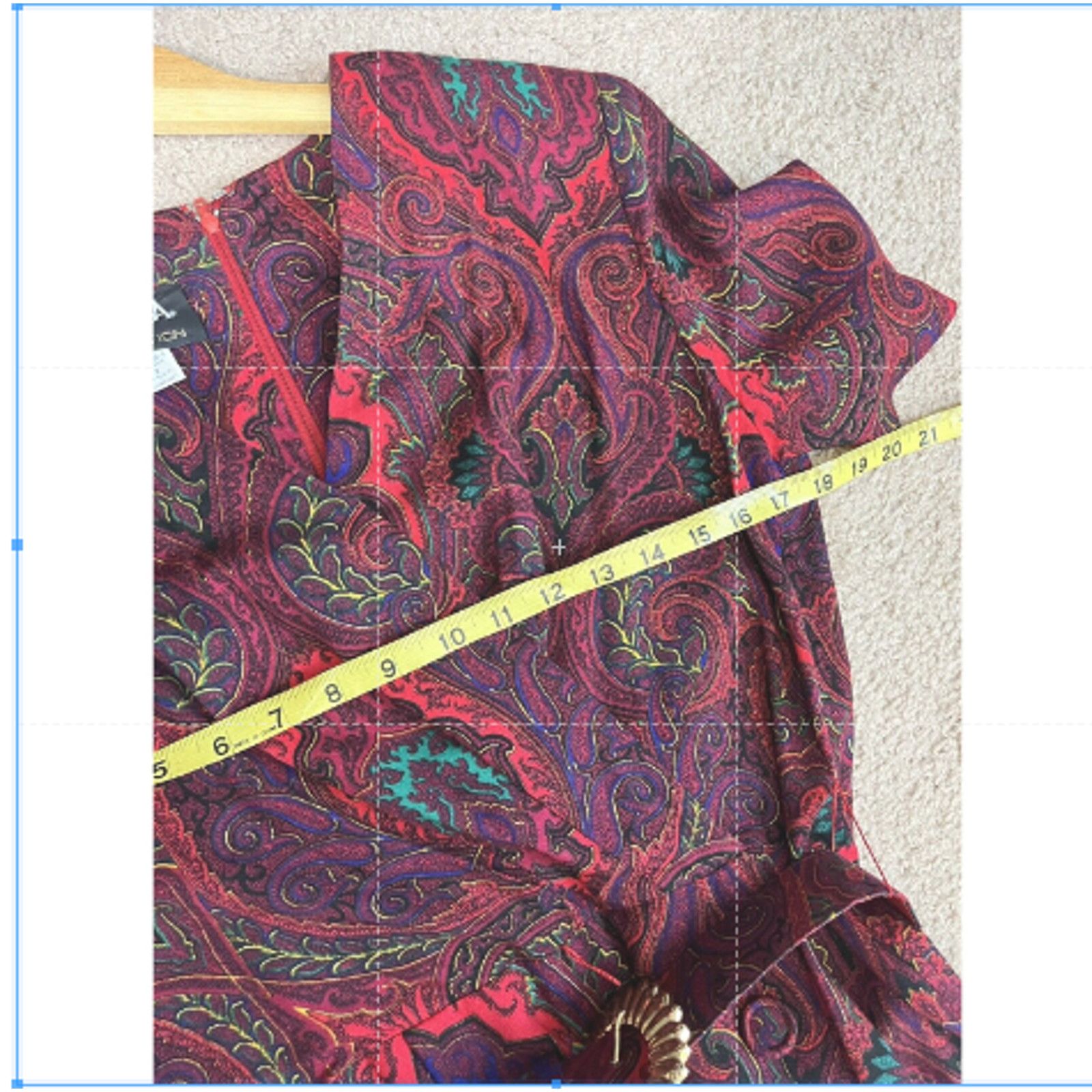 Melissa Women's Vintage Red Paisley Melissa Wrap Dress 8 Size M / US 6-8 / IT 42-44 - 7 Thumbnail