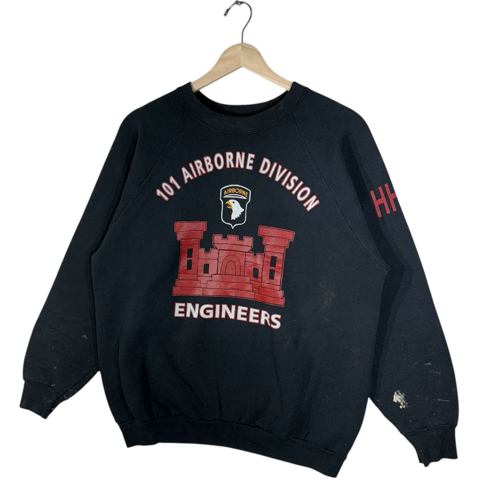 Fruit Of The Loom Vintage 101 Airborne Division Engineers Crewneck Large Size US L / EU 52-54 / 3 - 3 Thumbnail