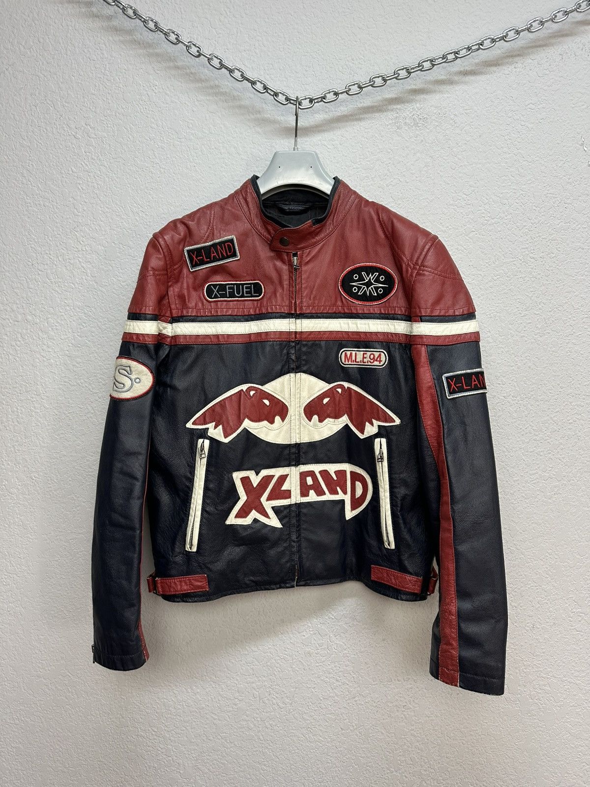 Red Bull Vintage Red Bull Racing X Land Y2K Biker Leather Jacket Size US M / EU 48-50 / 2 - 1 Thumbnail