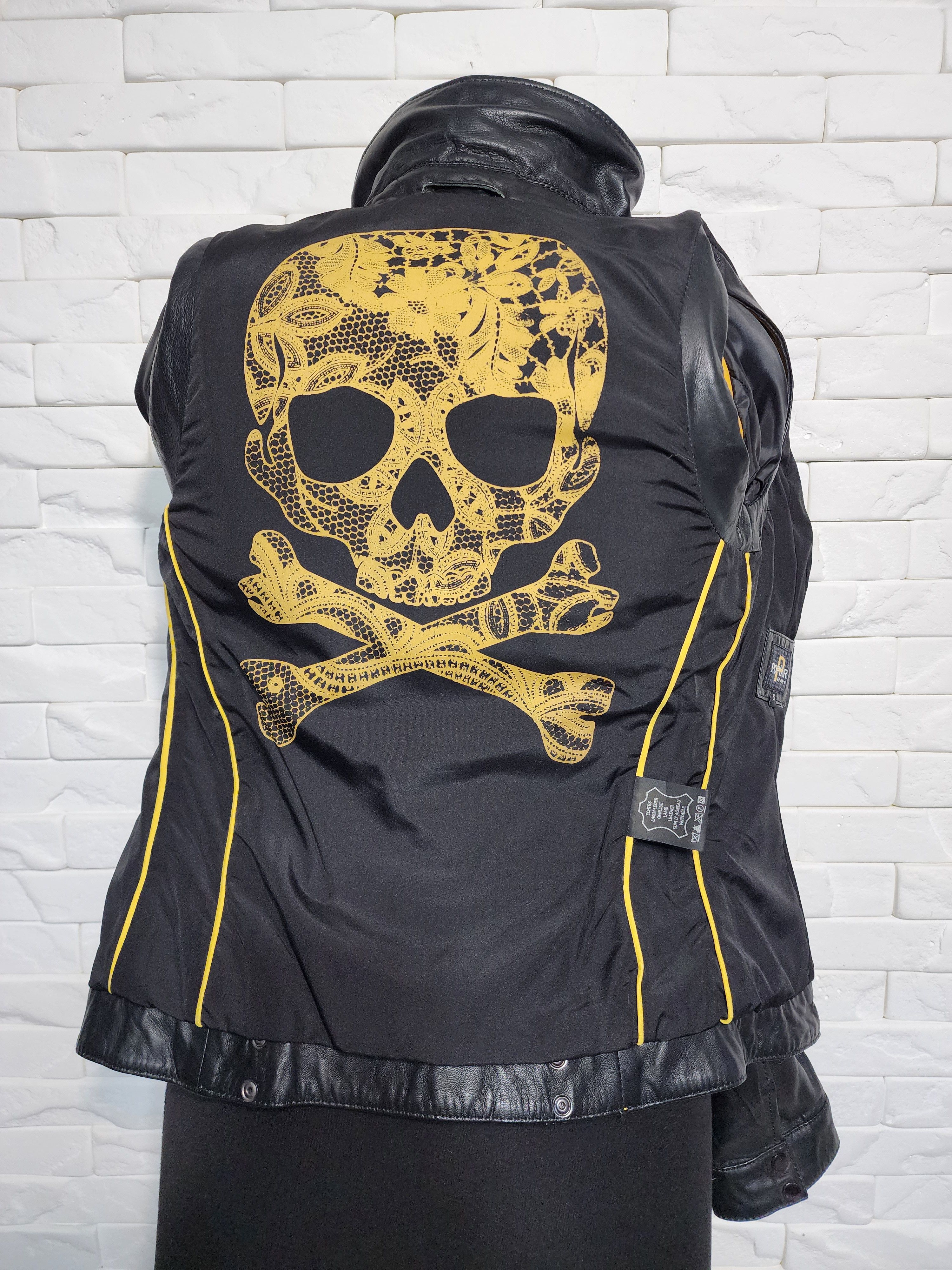 Uniqlo Yellow and Black Leather Jacket: Women's Sport Coat Size S / US 4 / IT 40 - 8 Thumbnail