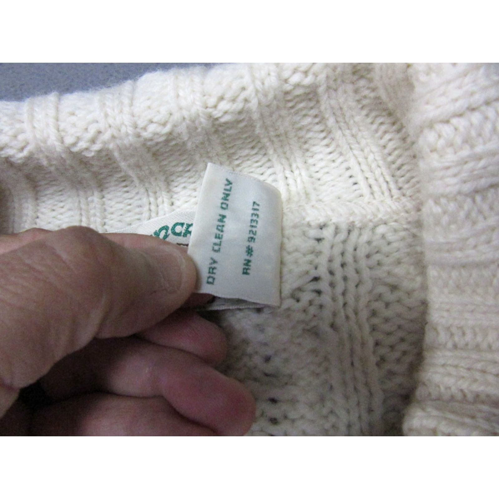 Vintage VINTAGE Aran Crafts Sweater Womens Ivory White Small Full Zip Cardigan Merino Wool Cable Size S / US 4 / IT 40 - 5 Thumbnail