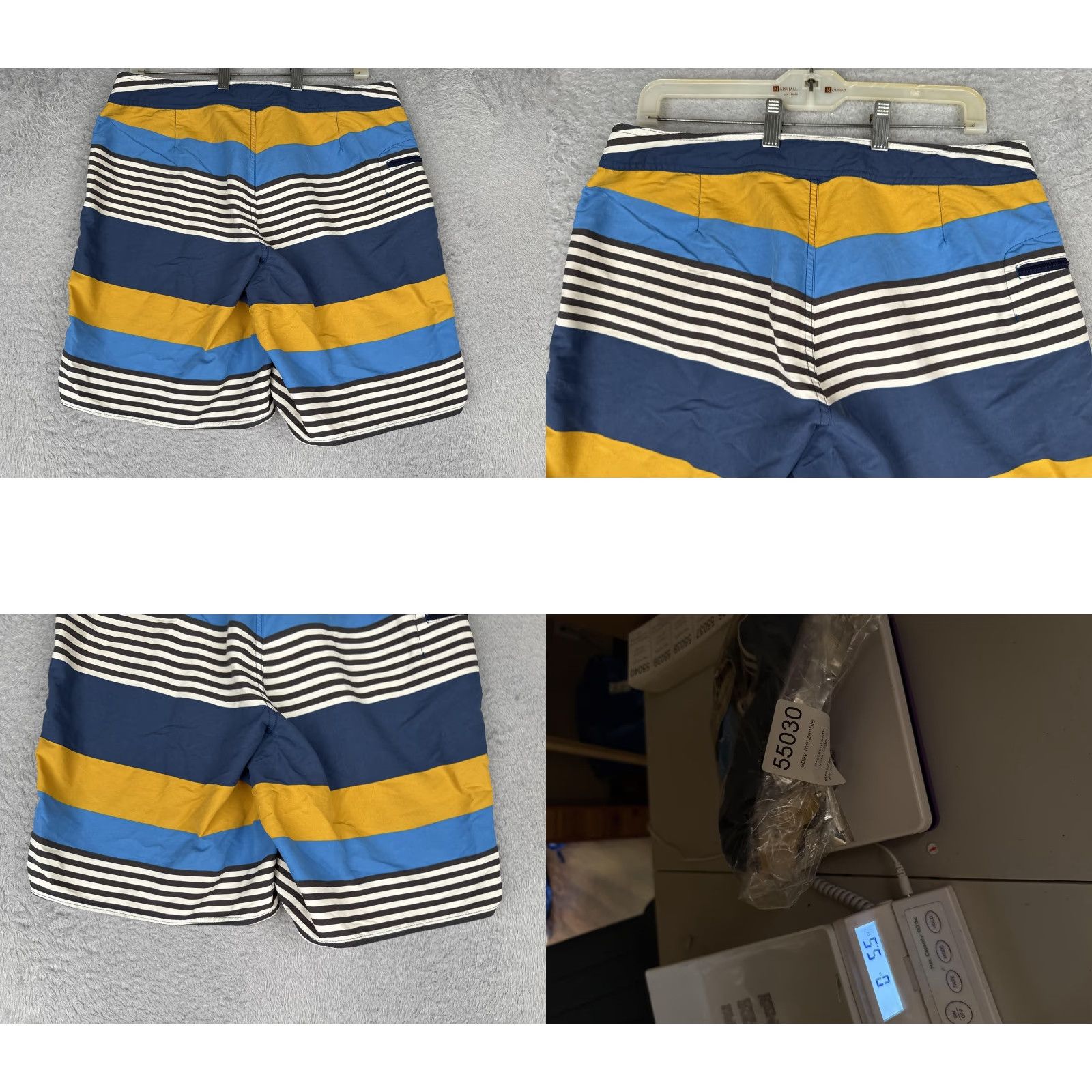 Patagonia Patagonia Mens Board Shorts 34 Blue Stripe Quick Dry Beach Twin Pocket Nylon 100% Quick Dry Surfing Mens Beach Shorts Size US 34 / EU 50 - 9 Thumbnail