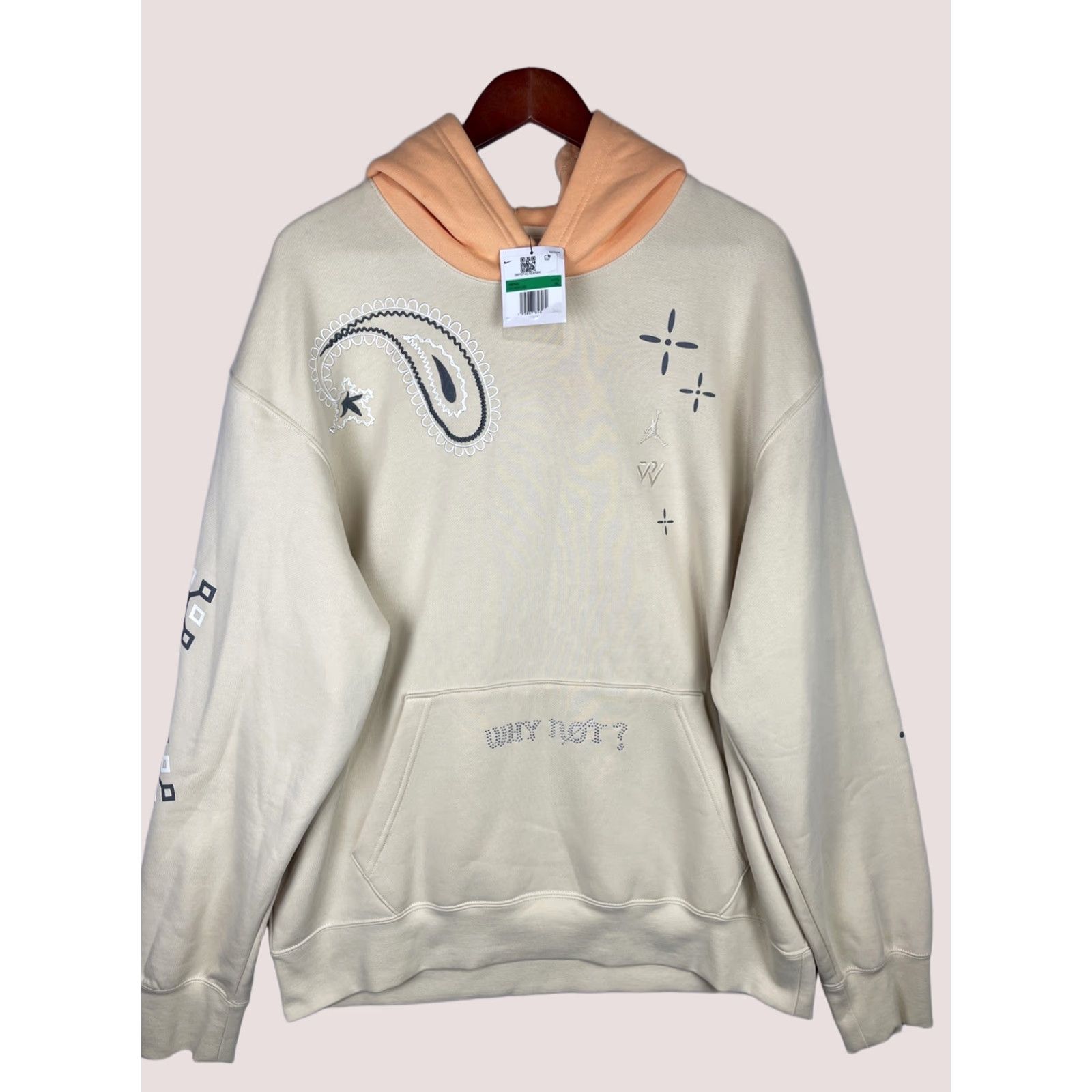 Jordan Brand Air Jordan Hoodie Mens XL Russell Westbrook Why Not? Sail Sweatshirt DO2503-235 Size US XL / EU 56 / 4 - 1 Thumbnail