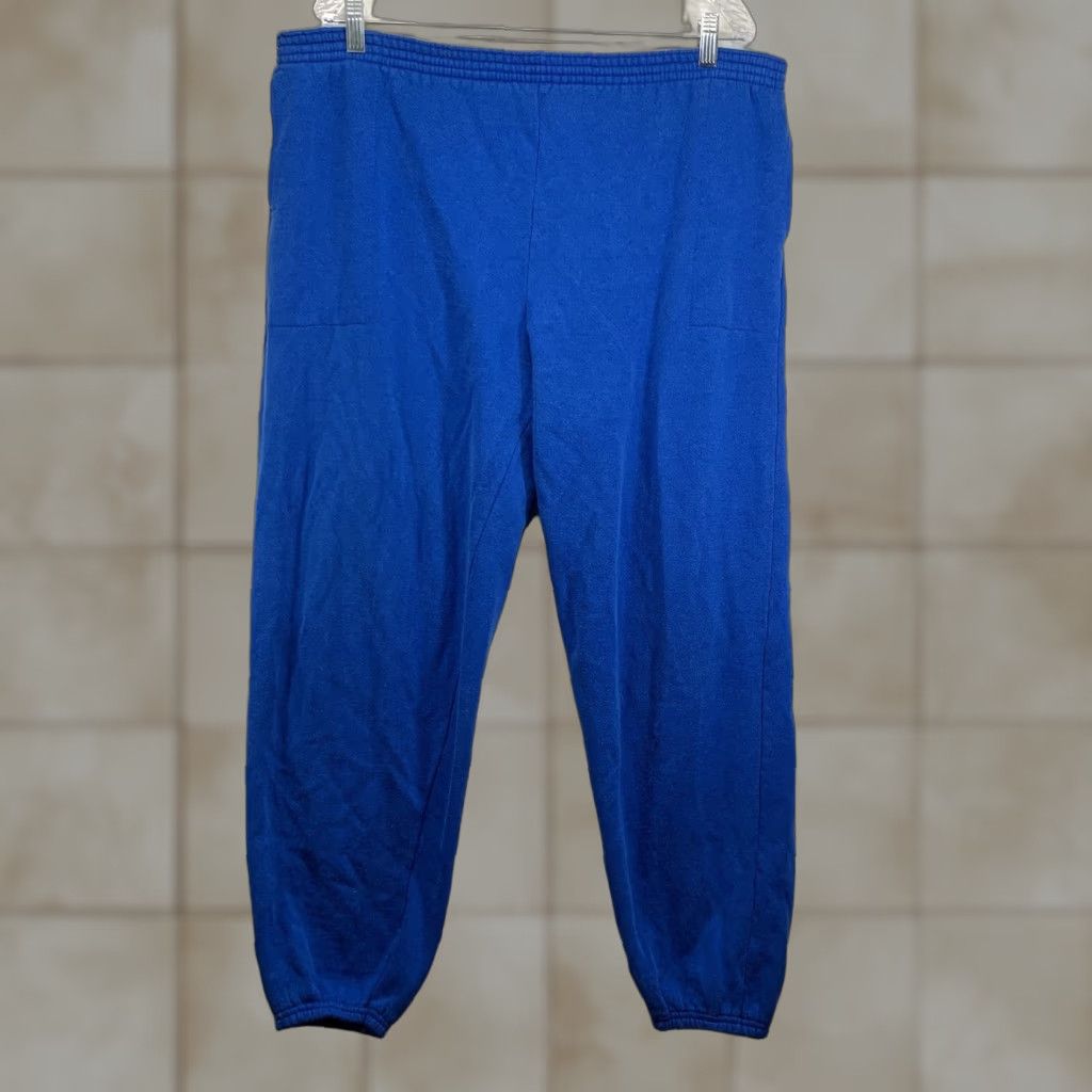 Vintage VINTAGE Tultex Blue Sweatpants, Men XL, 90s Activewear, Made in USA Jogger Size US 36 / EU 52 - 1 Thumbnail