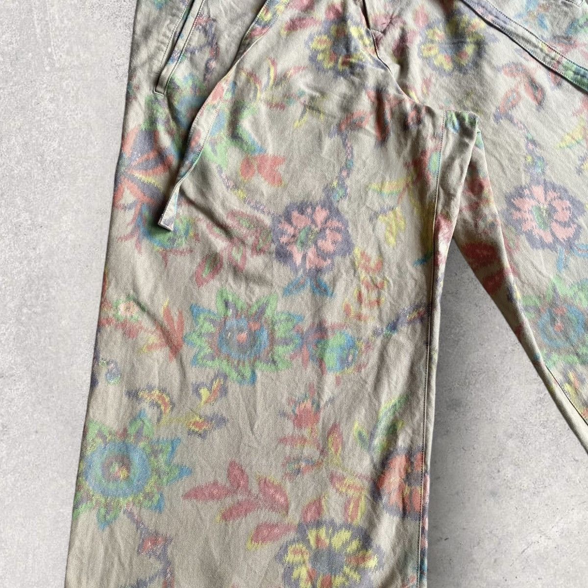 Yohji Yamamoto Y’s Cotton Floral Prints Cropped Pants Size US 32 / EU 48 - 2 Thumbnail