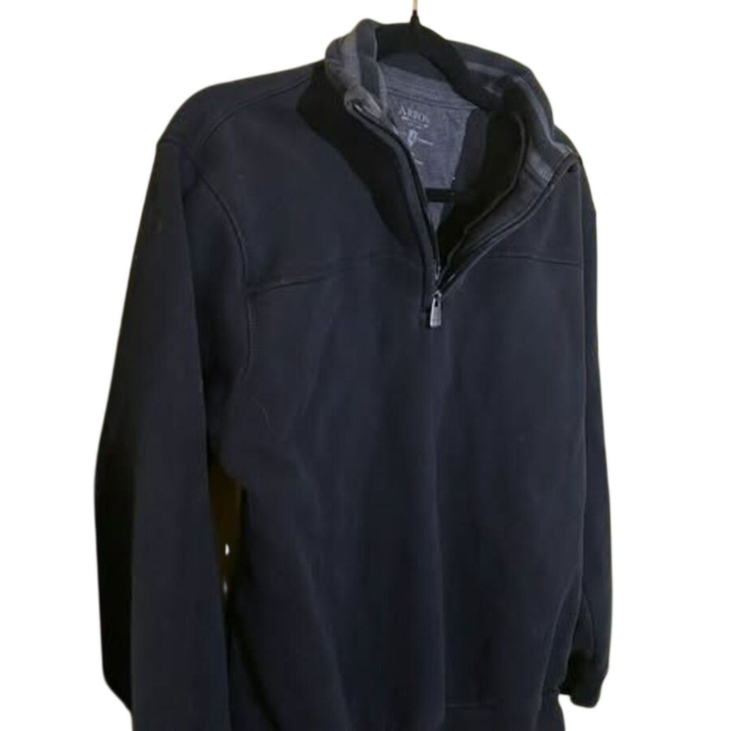 Arrow VTG Arrow Mens Qrt Zip Pullover Black Striped Collar Y2K M Size US M / EU 48-50 / 2 - 5 Thumbnail