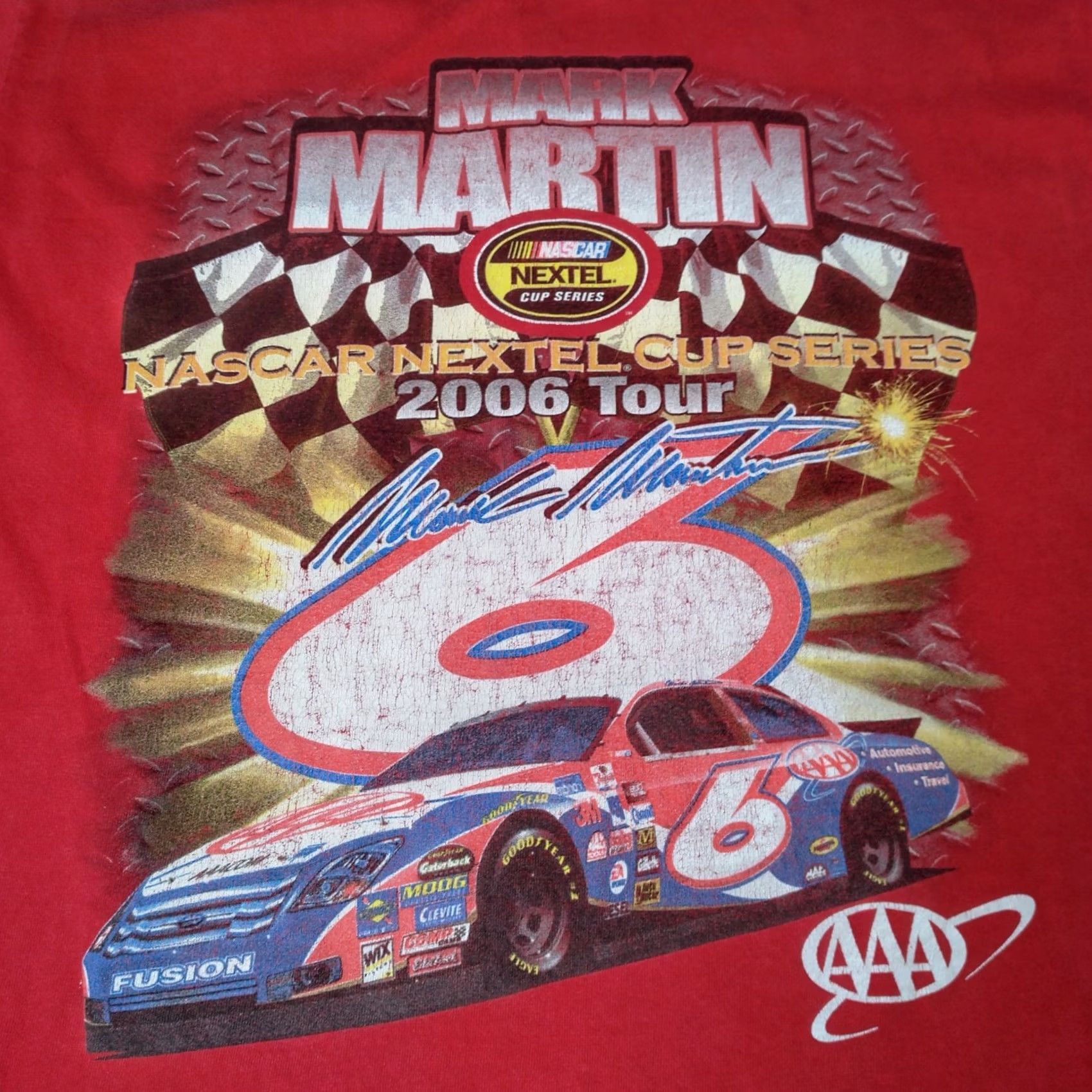 Vintage VINTAGE NASCAR Shirt Men M Red Mark Martin Crew Neck Short Sleeve Delta Pro Weight Race 2006 Size US M / EU 48-50 / 2 - 2 Thumbnail