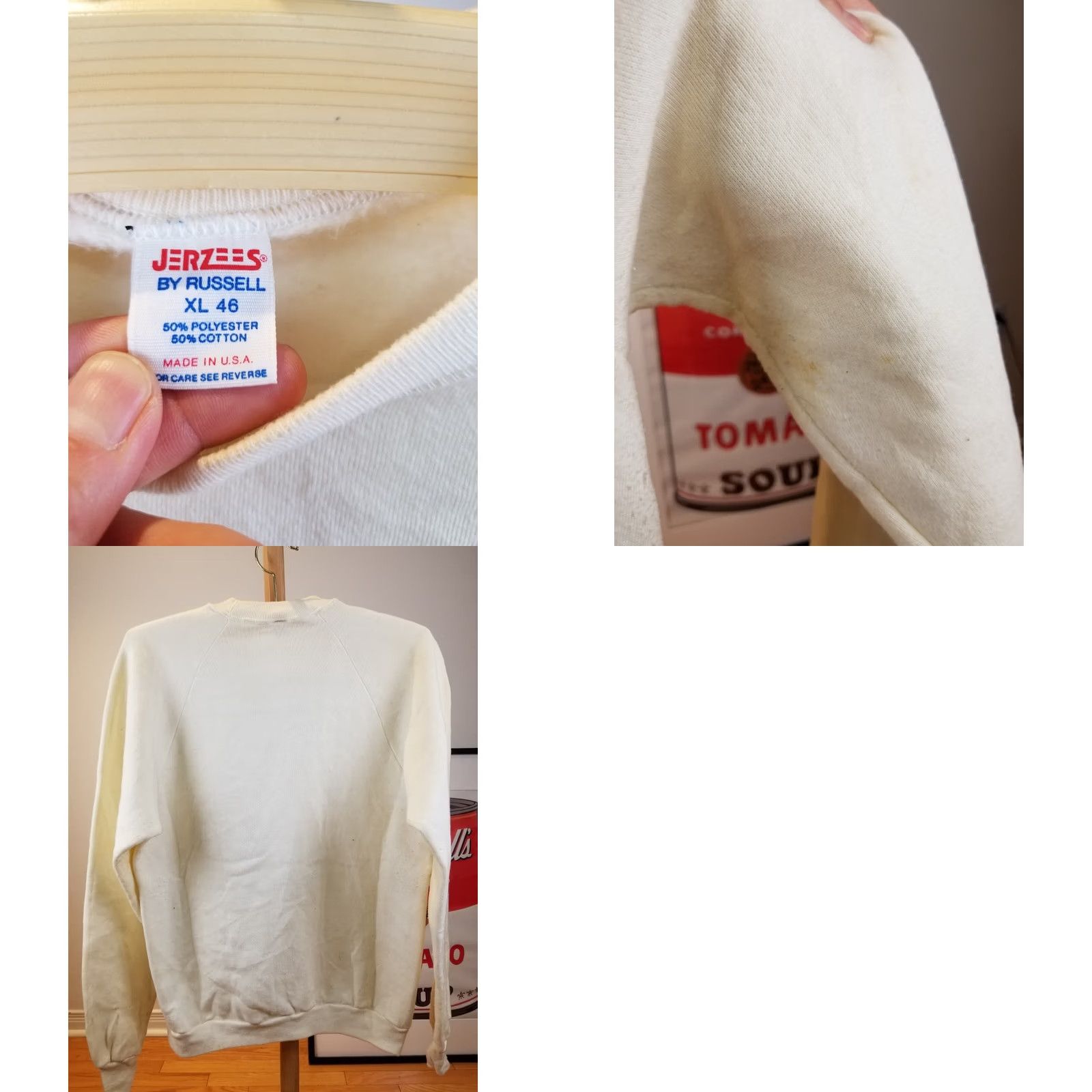 Vintage VINTAGE Elvis Presley Sweatshirt XL White Men Pullover Cotton 80s 80's 21 INCH Cross Chest 33 Neck to Cuff 33 inches Top to Bottom 26 inches Mens XL Size US XL / EU 56 / 4 - 8 Thumbnail