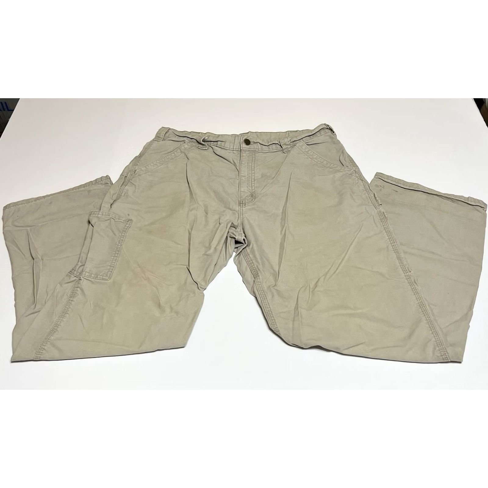 Carhartt Carhartt Pants Men 36x32 36x30 Tan Work Carpenter Stained Beige Logo Regular Inseam 30 Men Laborswork Size US 36 / EU 52 - 2 Thumbnail