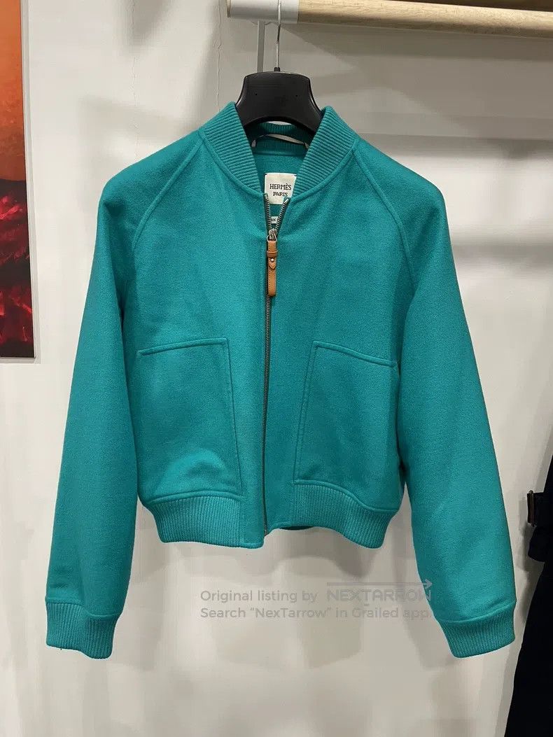 Hermes Hermes Peacock Blue Cashmere Women's Jacket Size XS / US 0-2 / IT 36-38 - 1 Thumbnail