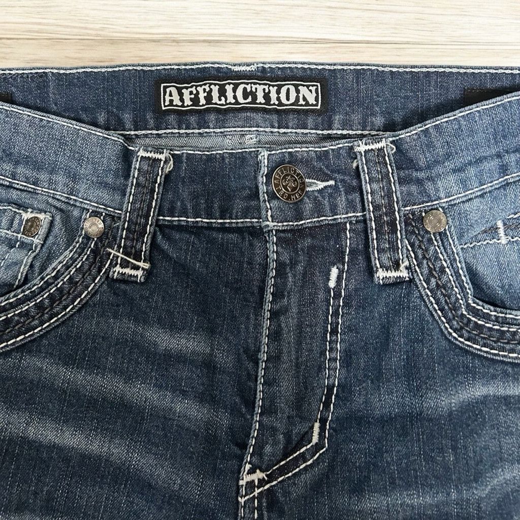 Other Men’s size 36 x 32 Affliction ace jeans Y2k Size US 32 / EU 48 - 3 Thumbnail