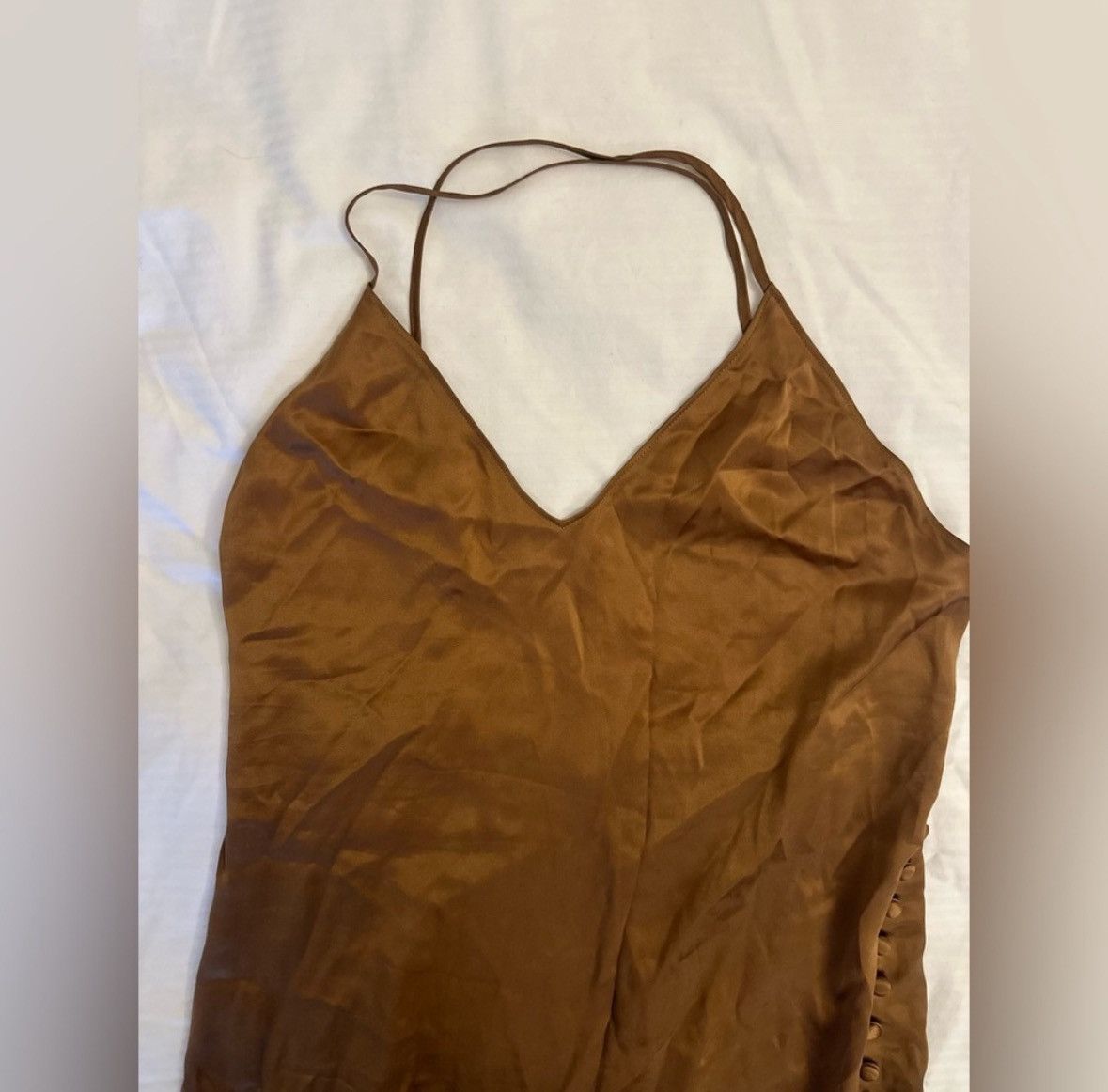 Reformation REFORMATION 100% Silk Satin Slip Dress Size S / US 4 / IT 40 - 3 Thumbnail