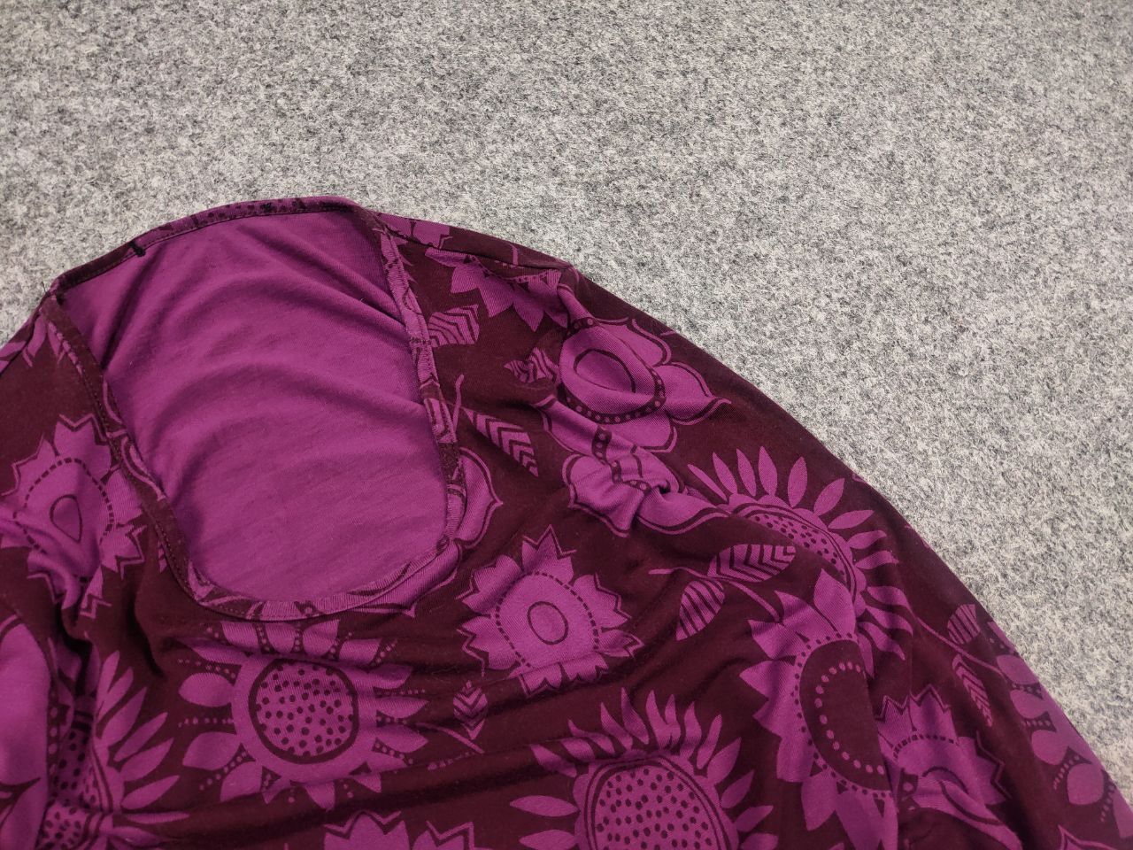 Gudrun Sjoden Gudrun Sjödén Design Long sleeve Flower Pattern Burgundy Size S / US 4 / IT 40 - 7 Thumbnail